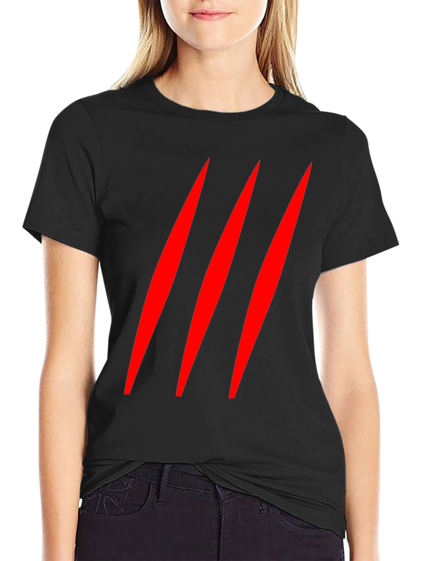 Claw Mark T-Shirt - Black Graphic Tee