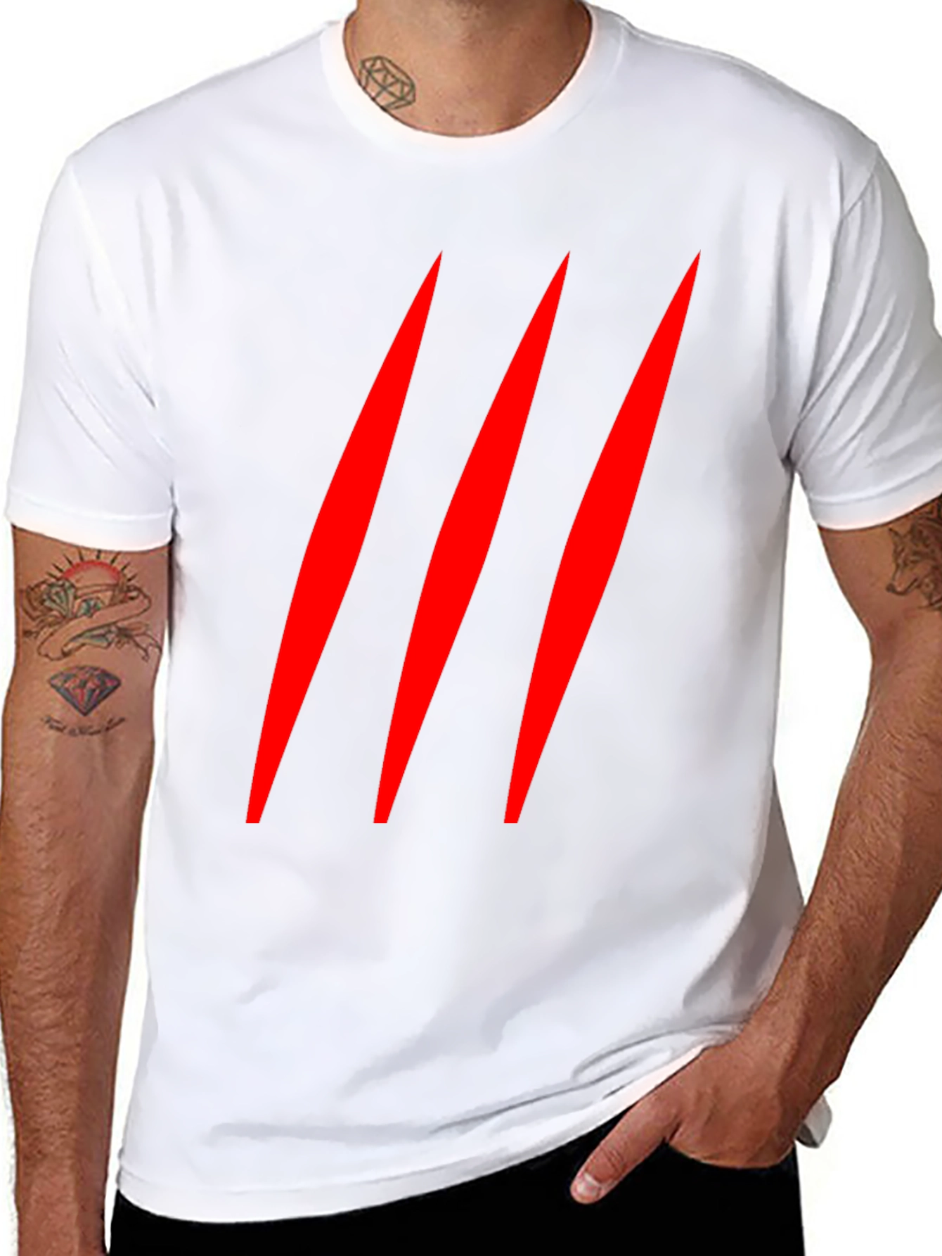 Claw Mark T-Shirt - Black Graphic Tee