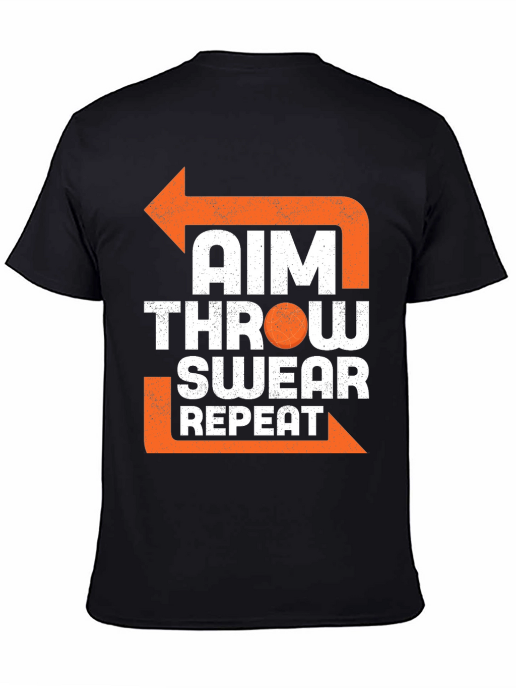 Aim Throw Swear Repeat Funny T-Shirt