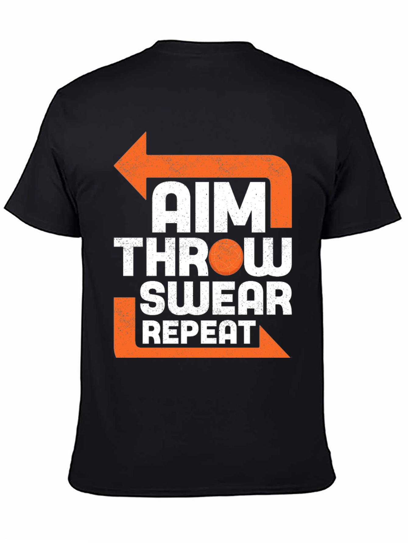 Aim Throw Swear Repeat Funny T-Shirt