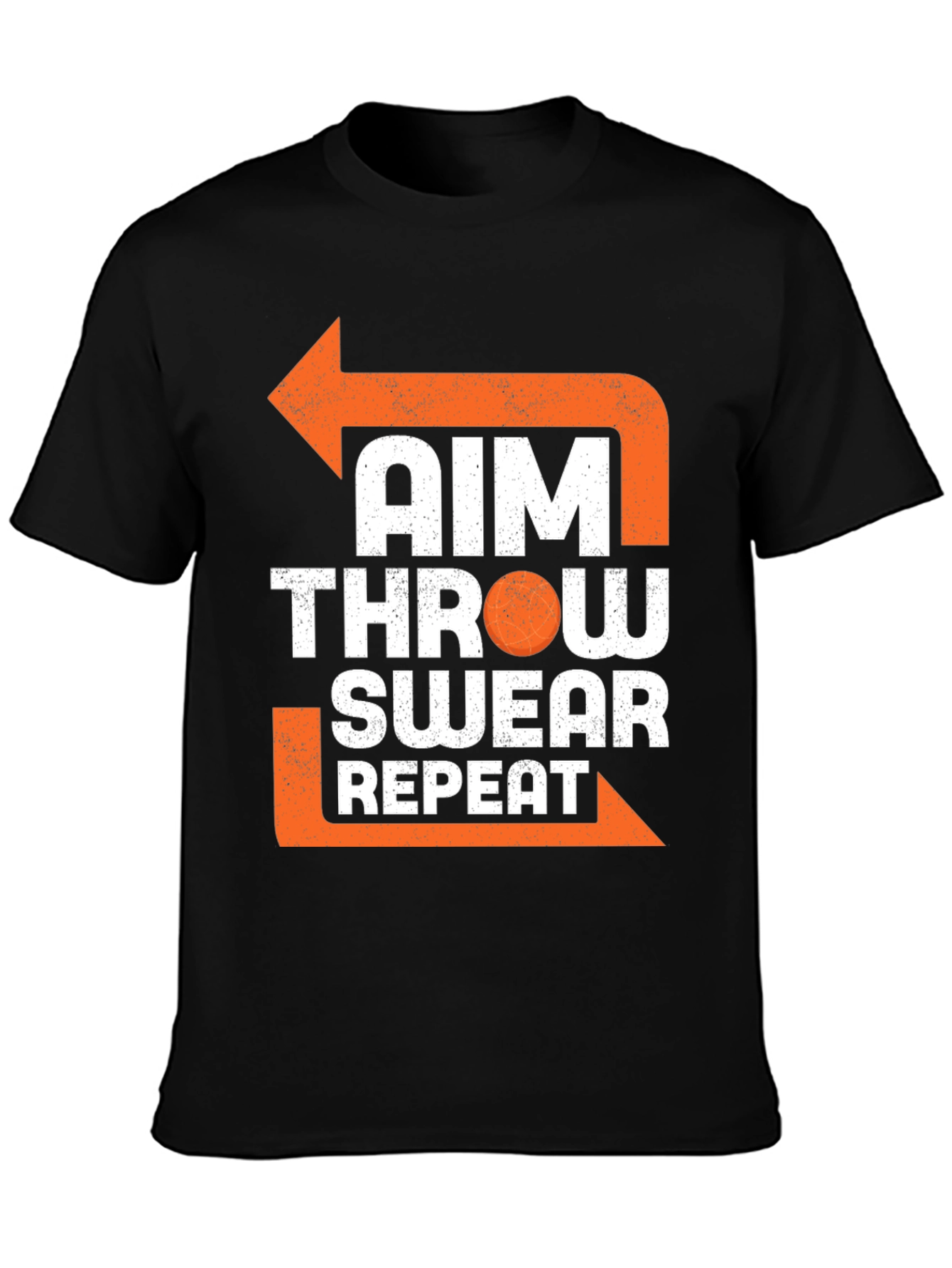 Aim Throw Swear Repeat Funny T-Shirt