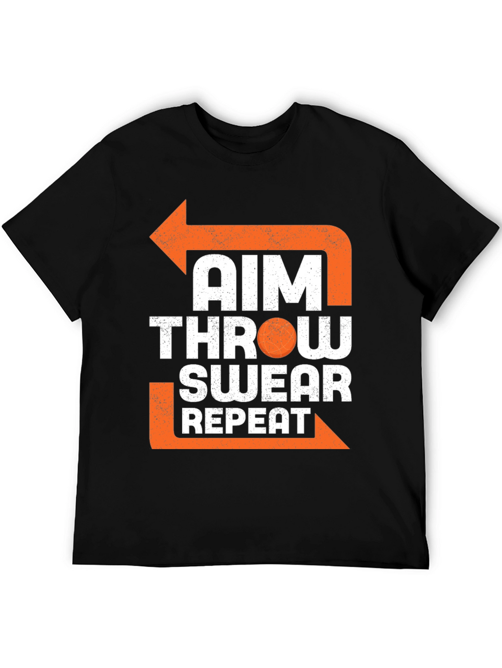 Aim Throw Swear Repeat Funny T-Shirt