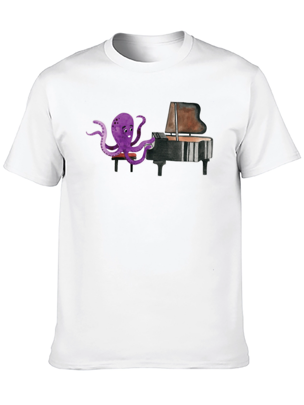 Octopus Pianist Graphic T-Shirt
