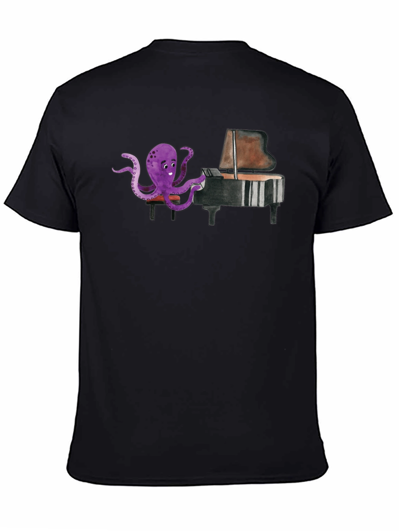 Octopus Pianist Graphic T-Shirt