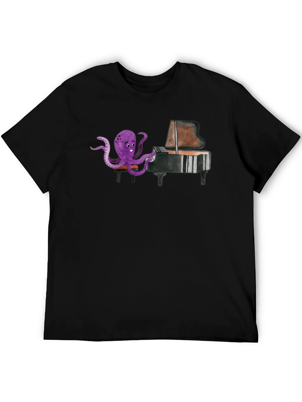 Octopus Pianist Graphic T-Shirt