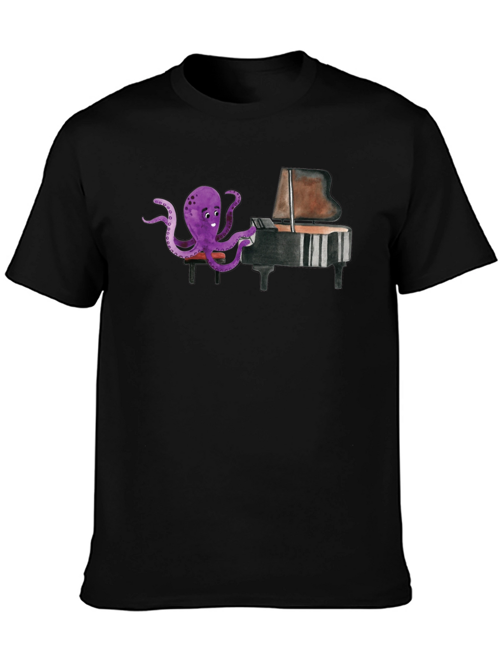 Octopus Pianist Graphic T-Shirt