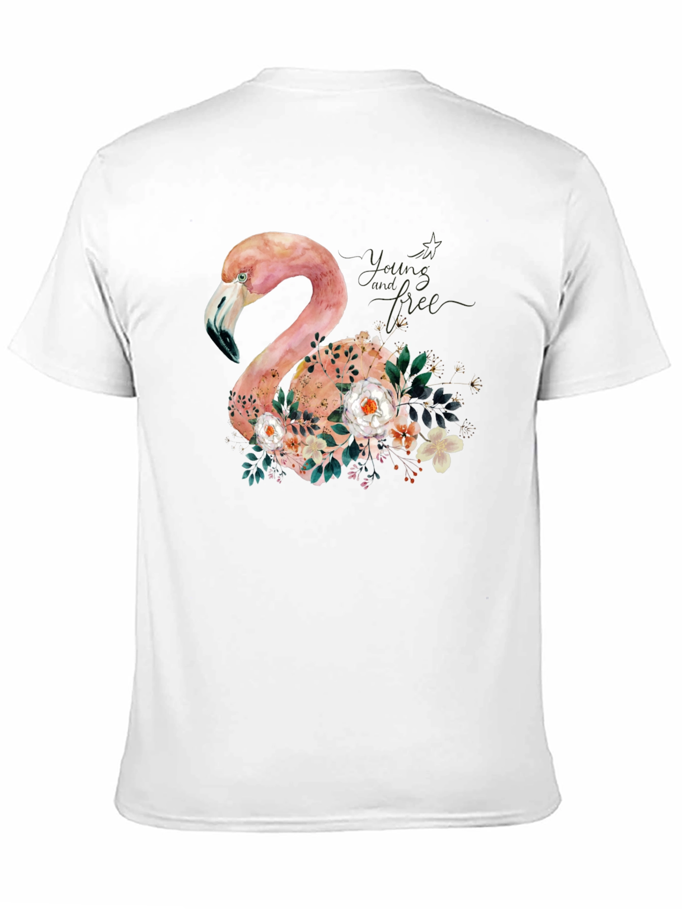 Floral Flamingo Graphic Tee - Unique Style