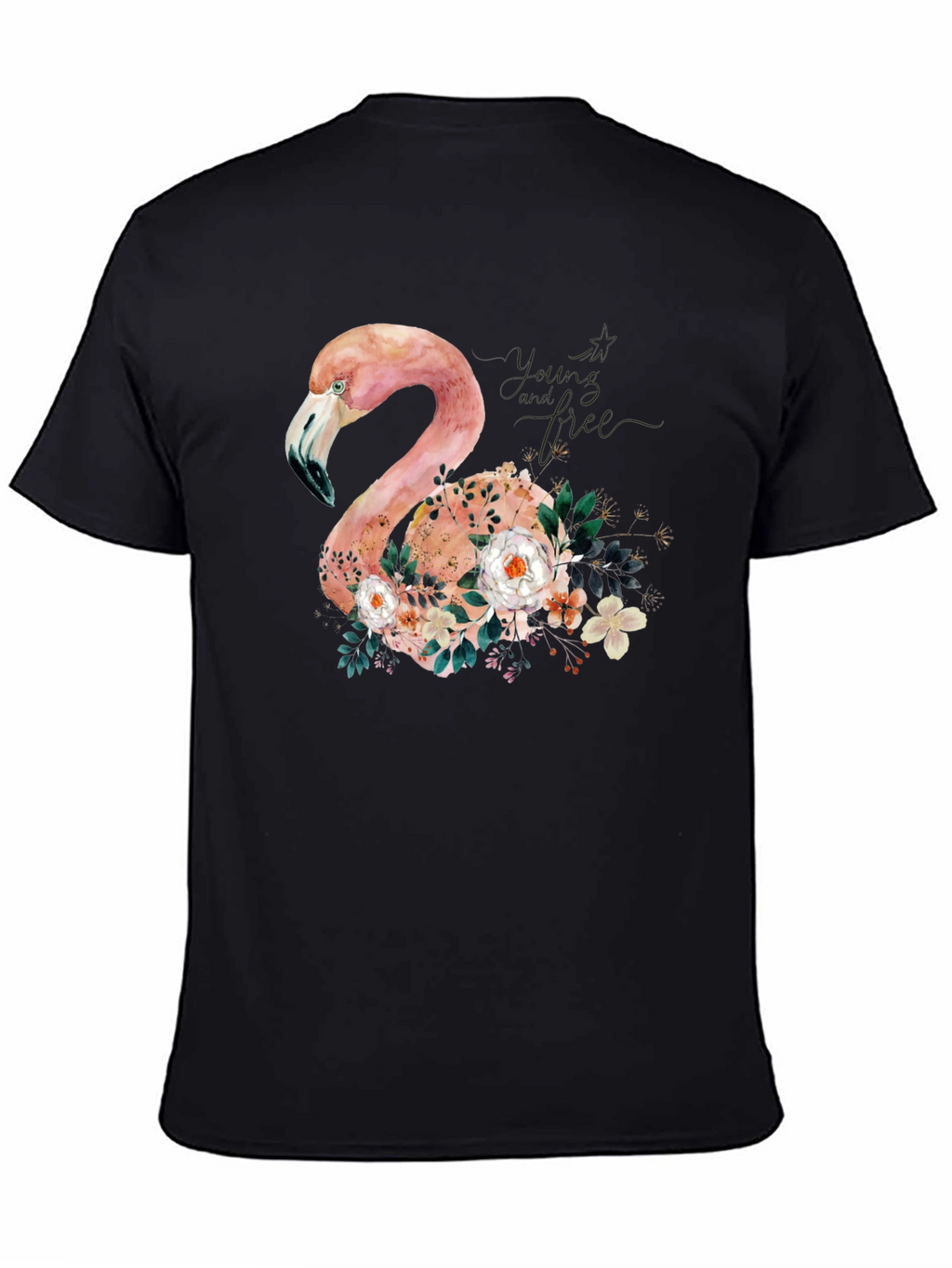 Floral Flamingo Graphic Tee - Unique Style