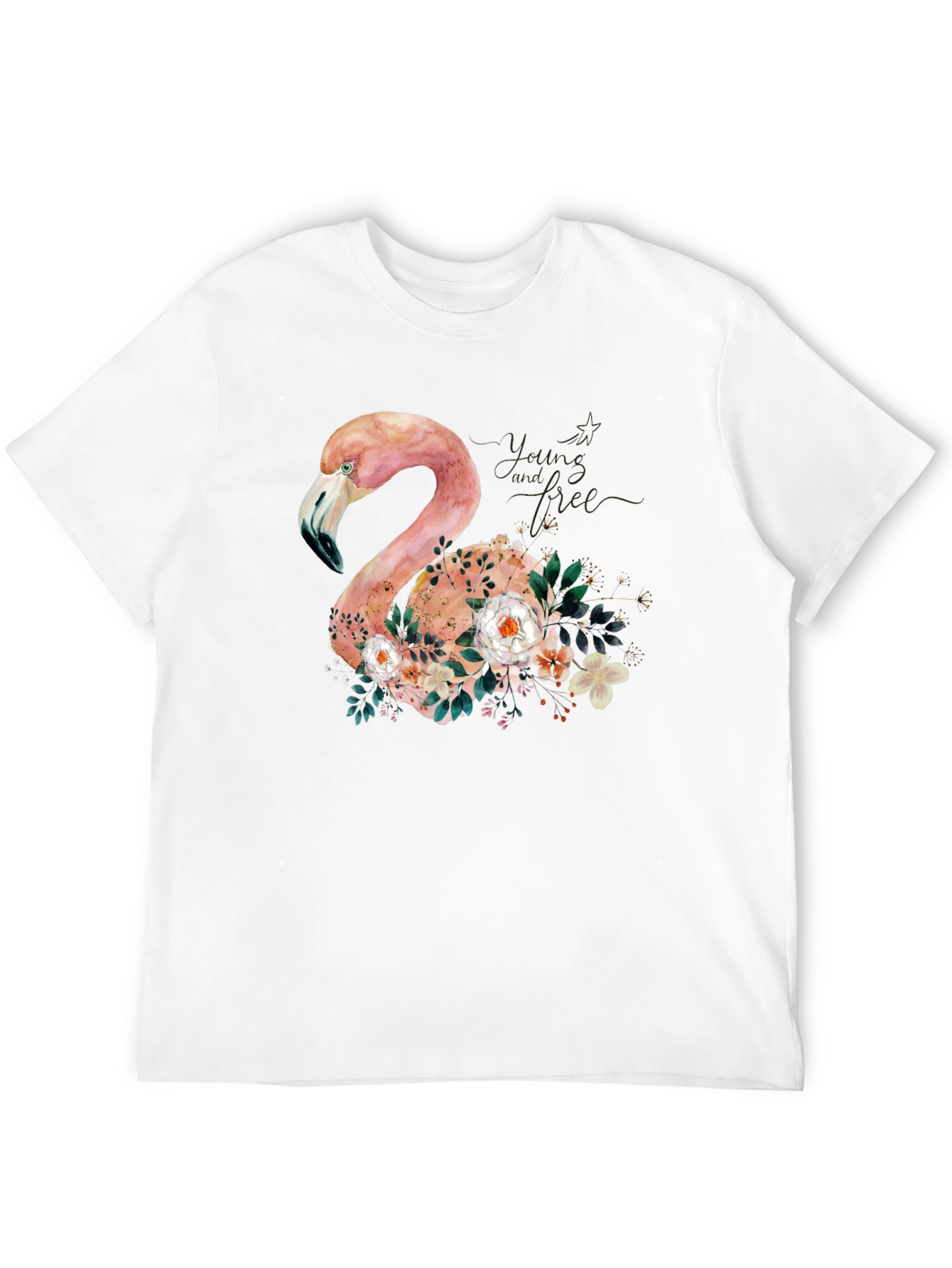 Floral Flamingo Graphic Tee - Unique Style