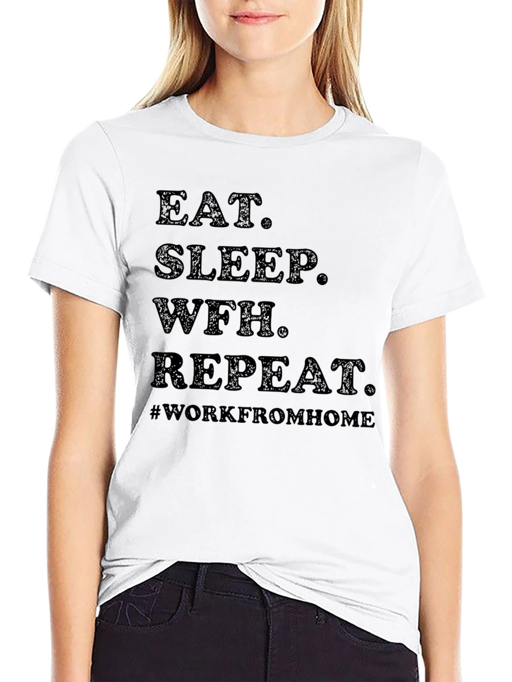 Eat Sleep WFH Repeat Tee