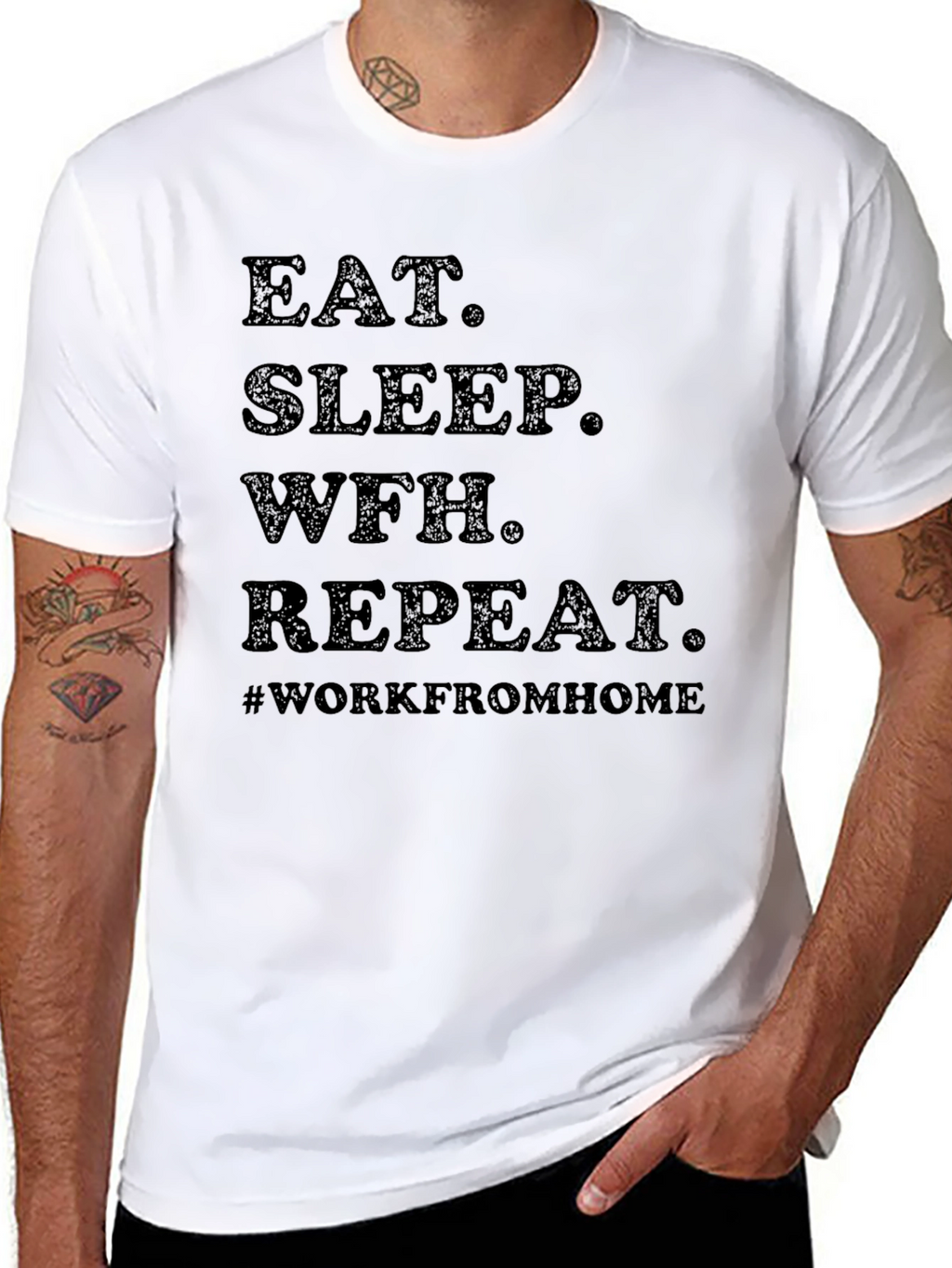Eat Sleep WFH Repeat Tee