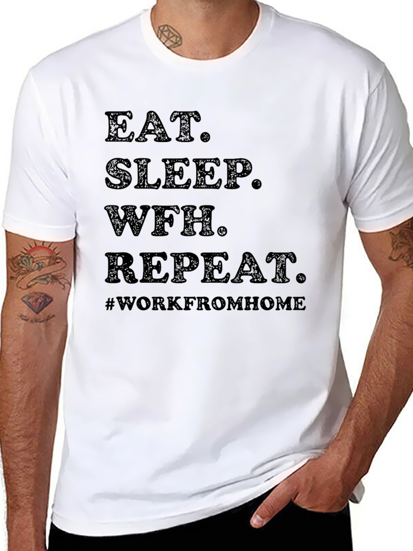 Eat Sleep WFH Repeat Tee