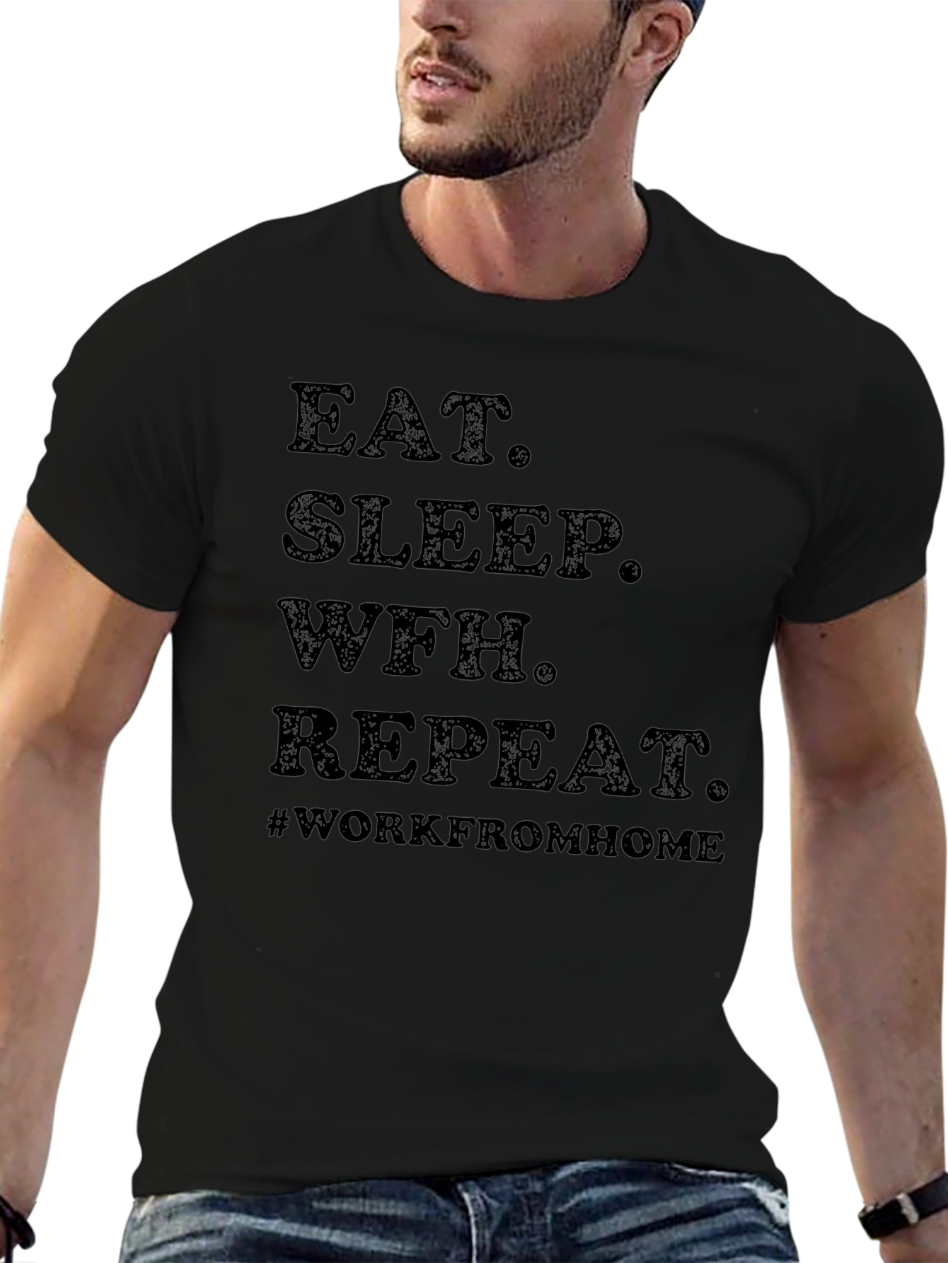 Eat Sleep WFH Repeat Tee