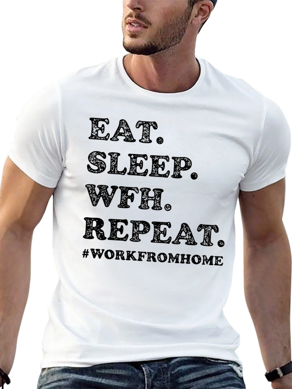 Eat Sleep WFH Repeat Tee