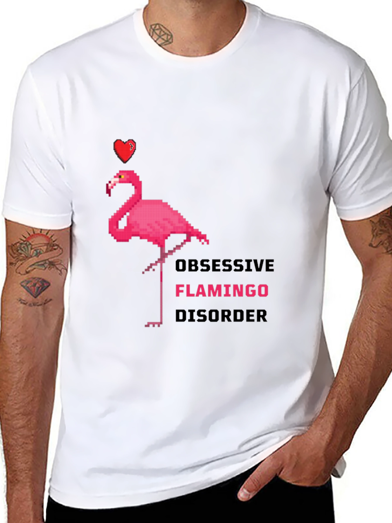 Obsessive Flamingo Disorder Graphic T-Shirt
