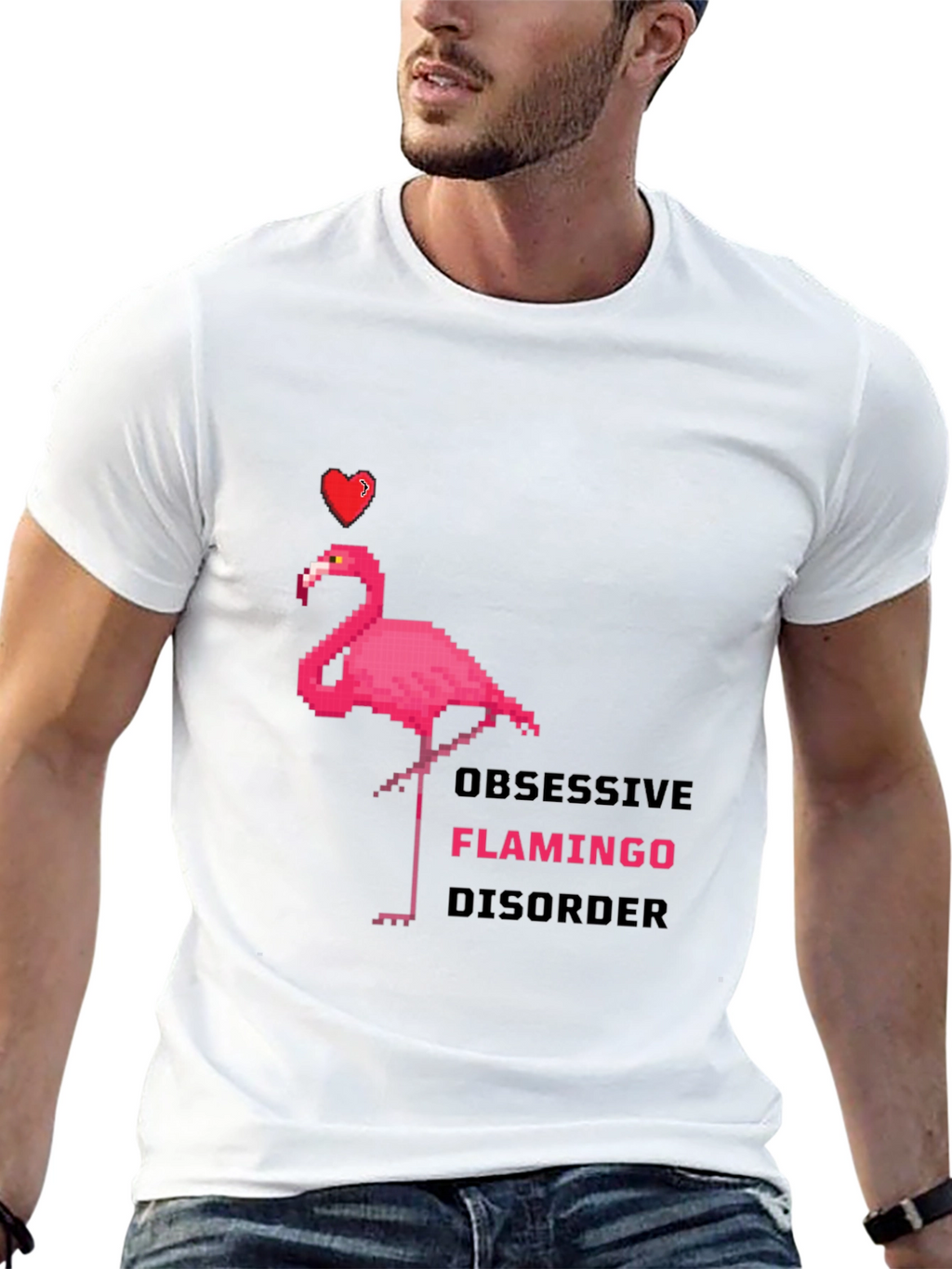 Obsessive Flamingo Disorder Graphic T-Shirt