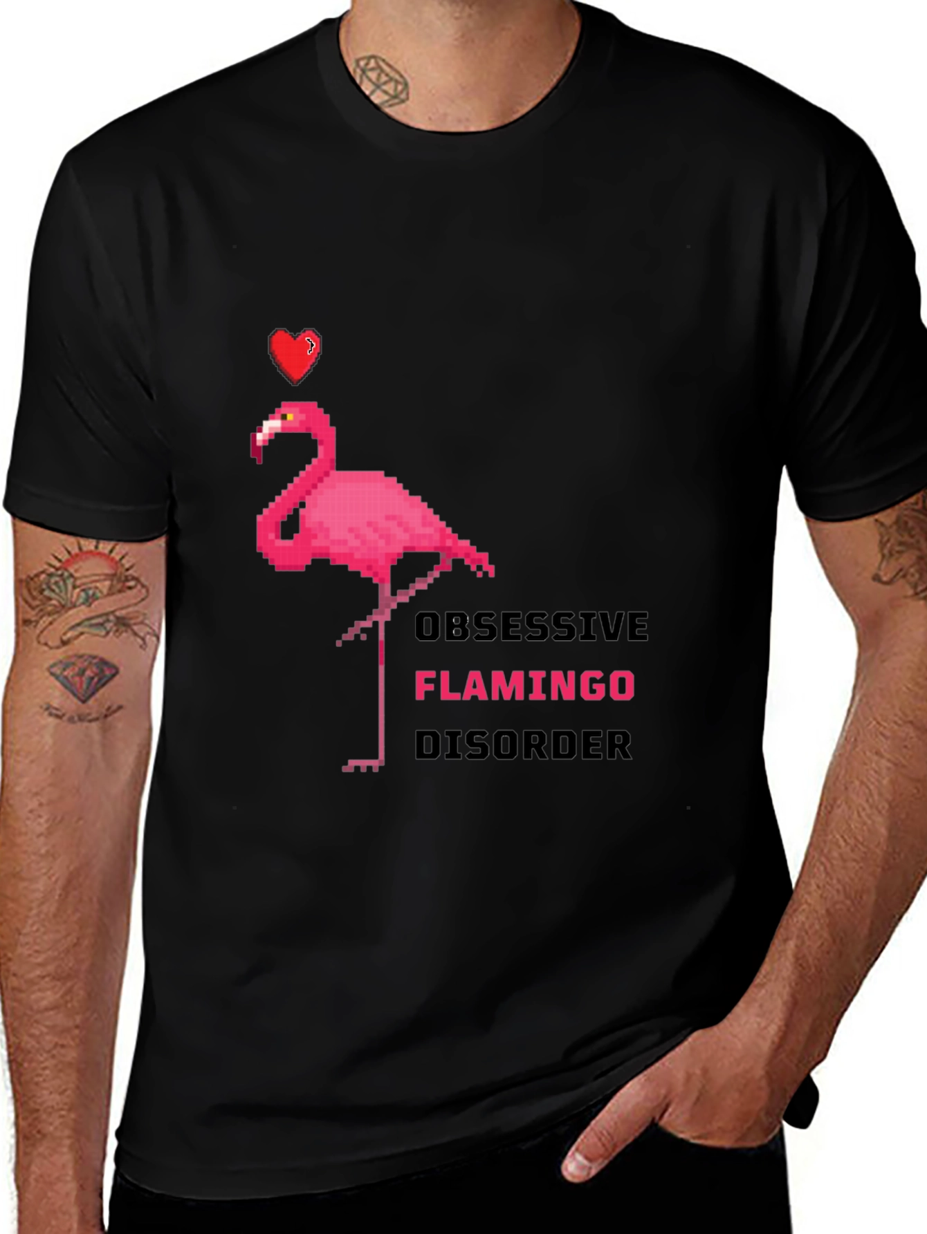 Obsessive Flamingo Disorder Graphic T-Shirt