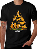 Cheetah Christmas Tree T-Shirt - MERRY