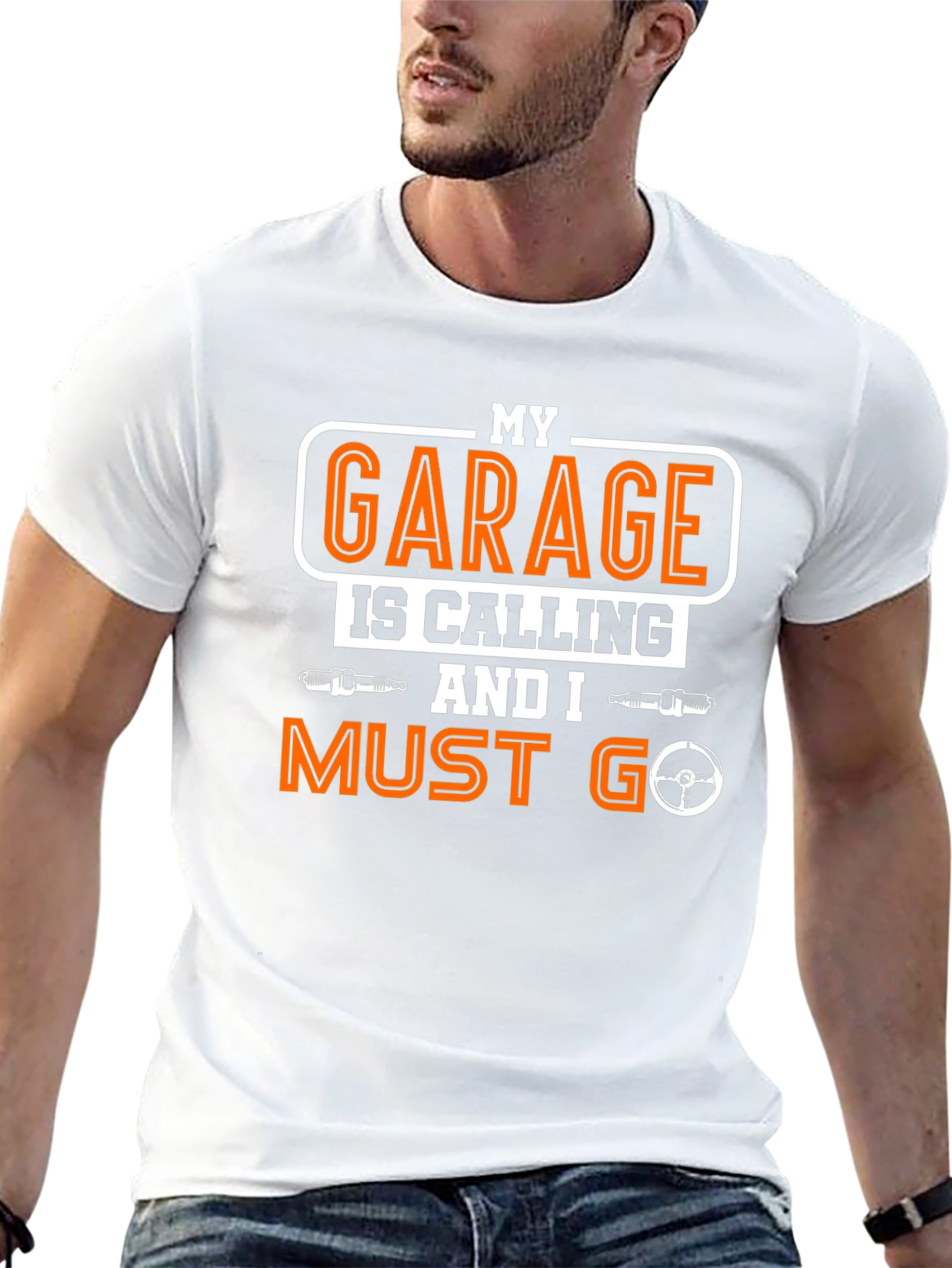 My Garage Is Calling Funny Car Mechanic T-Shirt