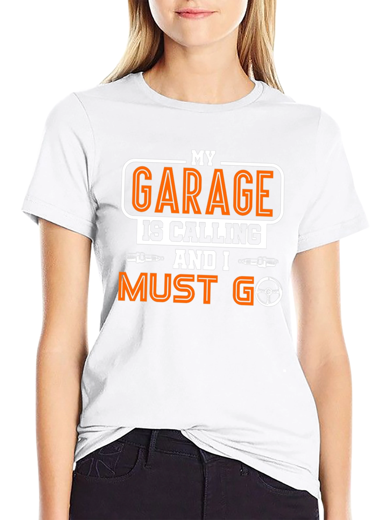 My Garage Is Calling Funny Car Mechanic T-Shirt