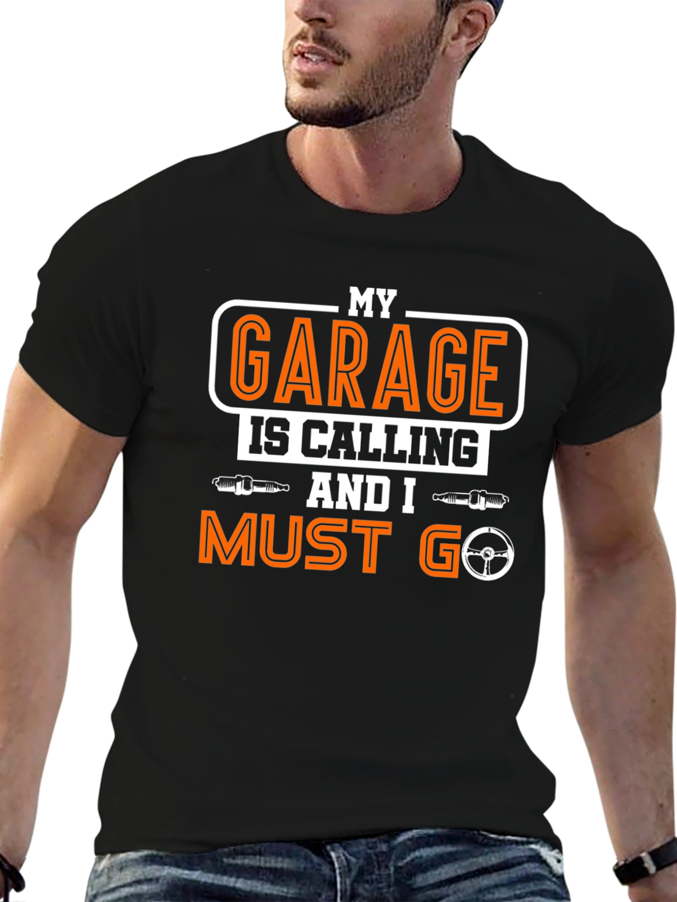 My Garage Is Calling Funny Car Mechanic T-Shirt