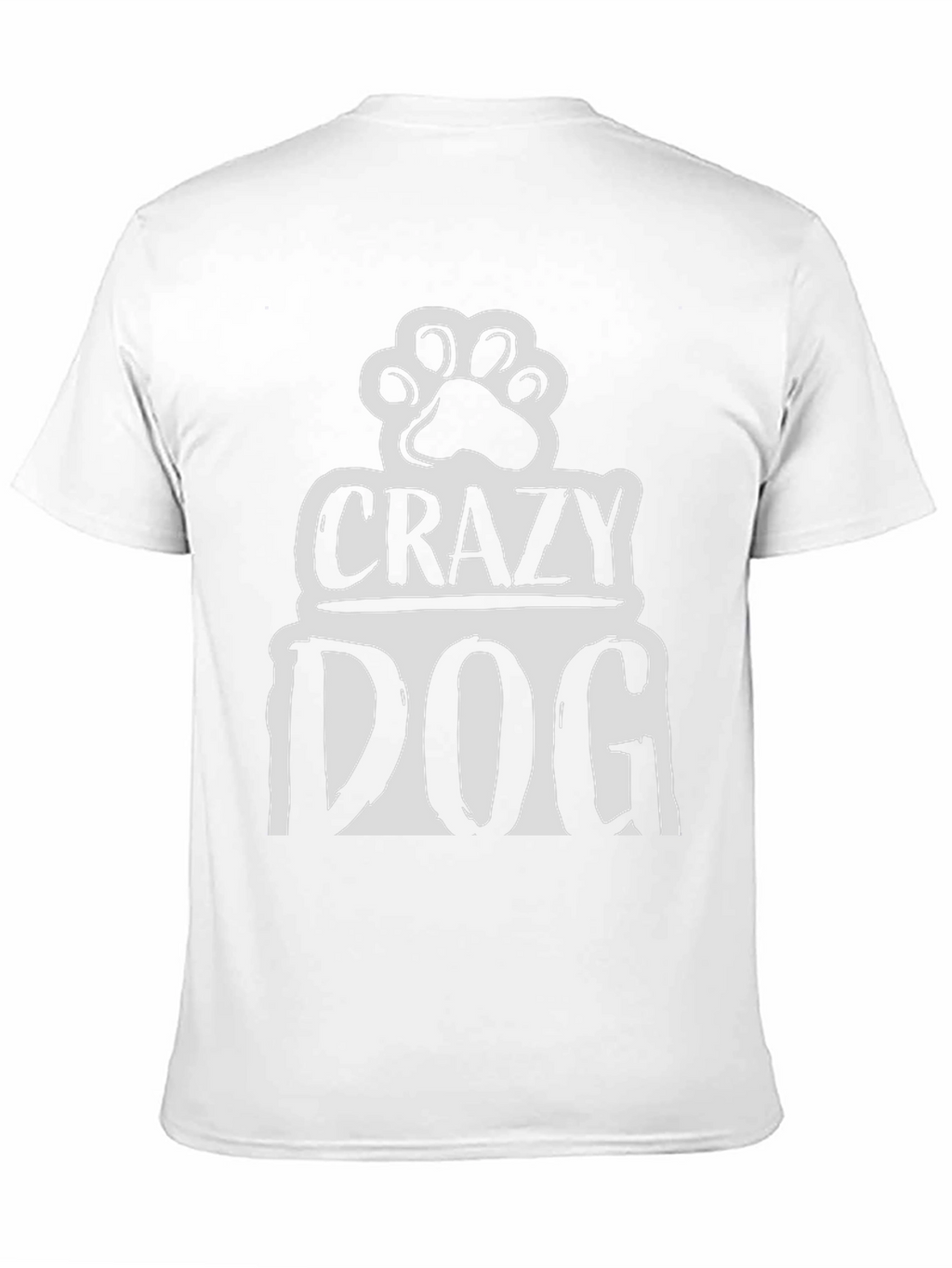 Crazy Dog Paw Print Graphic T-Shirt