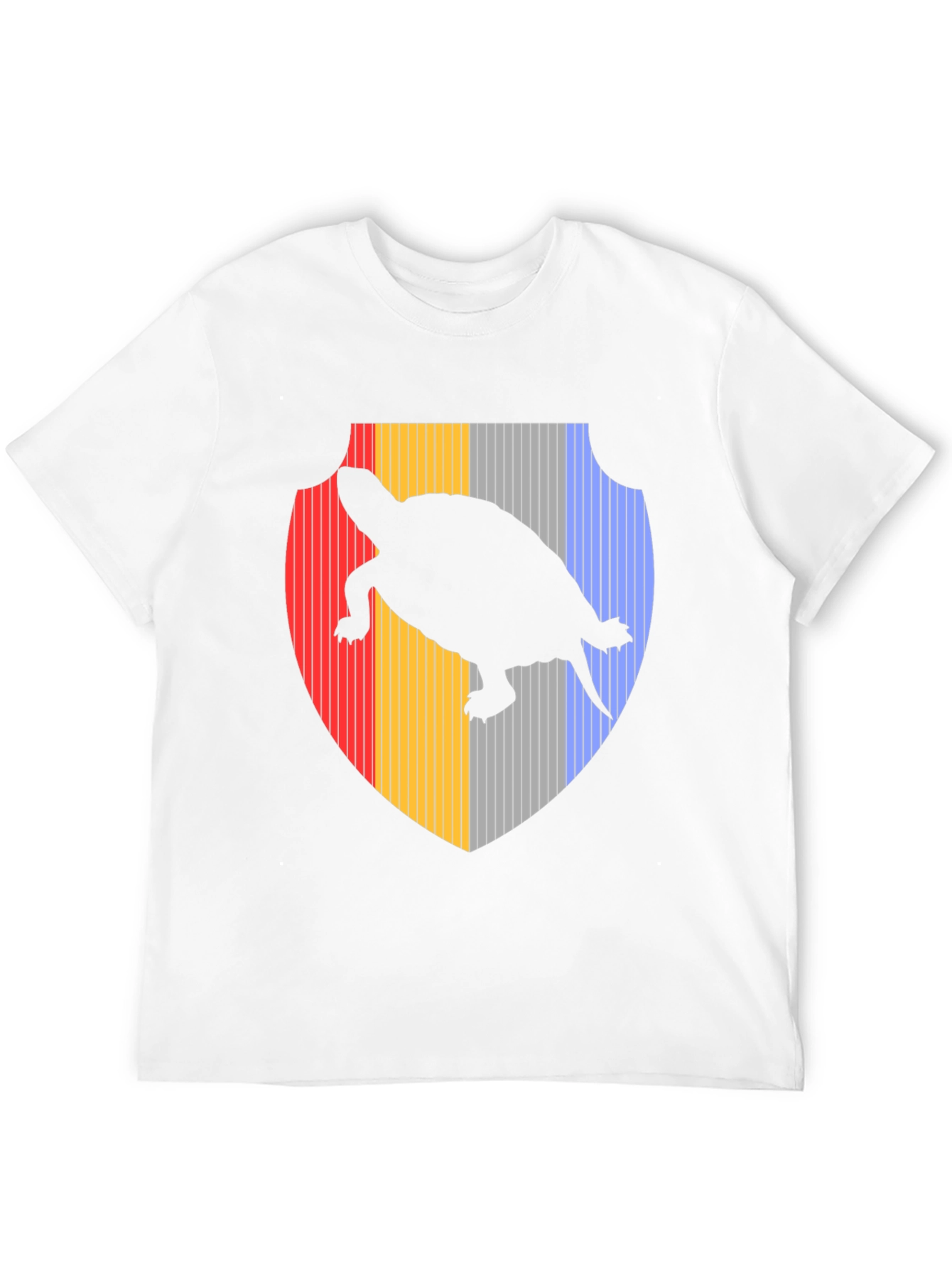 Turtle Silhouette Shield Black T-Shirt