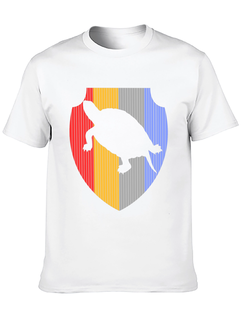 Turtle Silhouette Shield Black T-Shirt