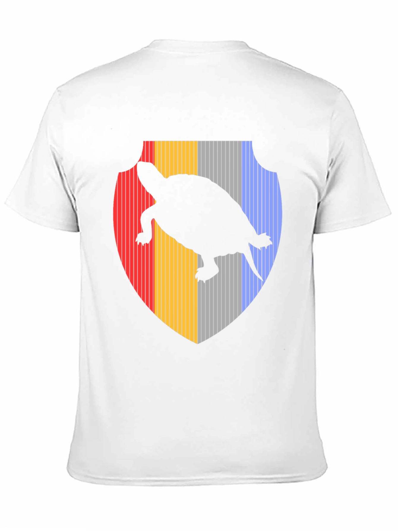 Turtle Silhouette Shield Black T-Shirt