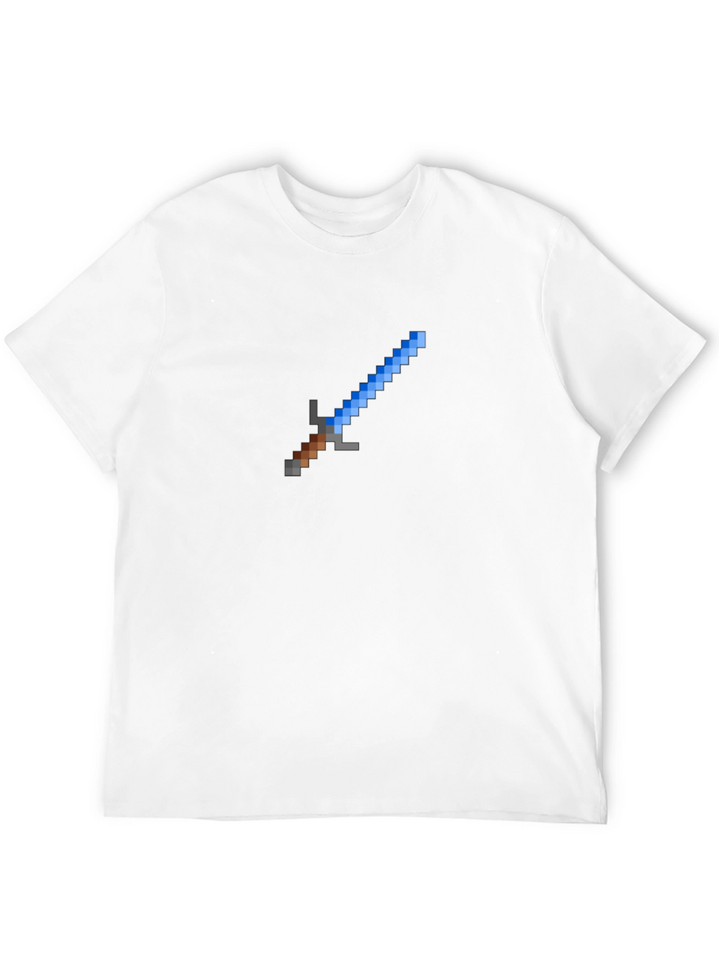 Pixel Sword Graphic Tee - Black Cotton T-Shirt