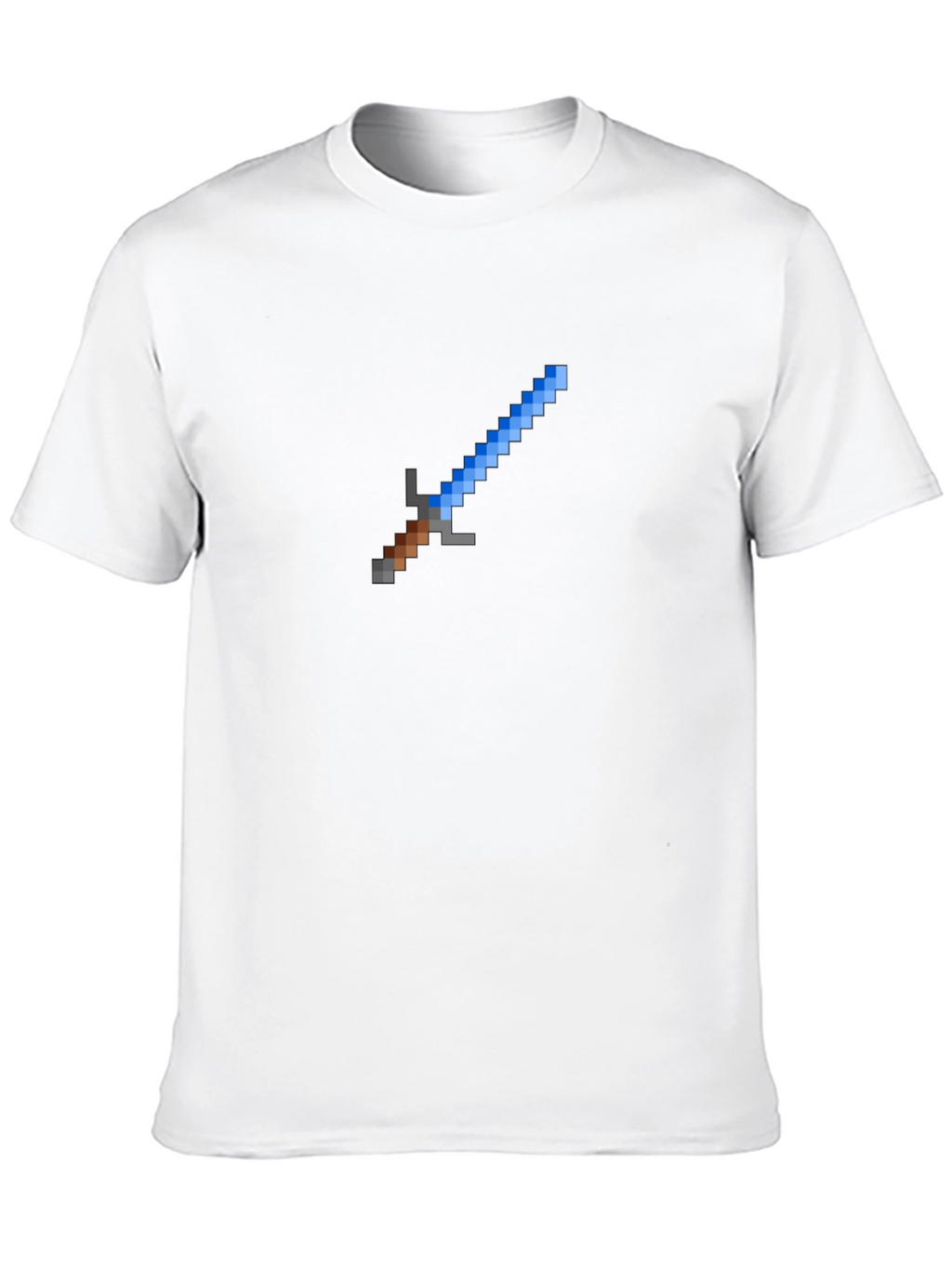 Pixel Sword Graphic Tee - Black Cotton T-Shirt