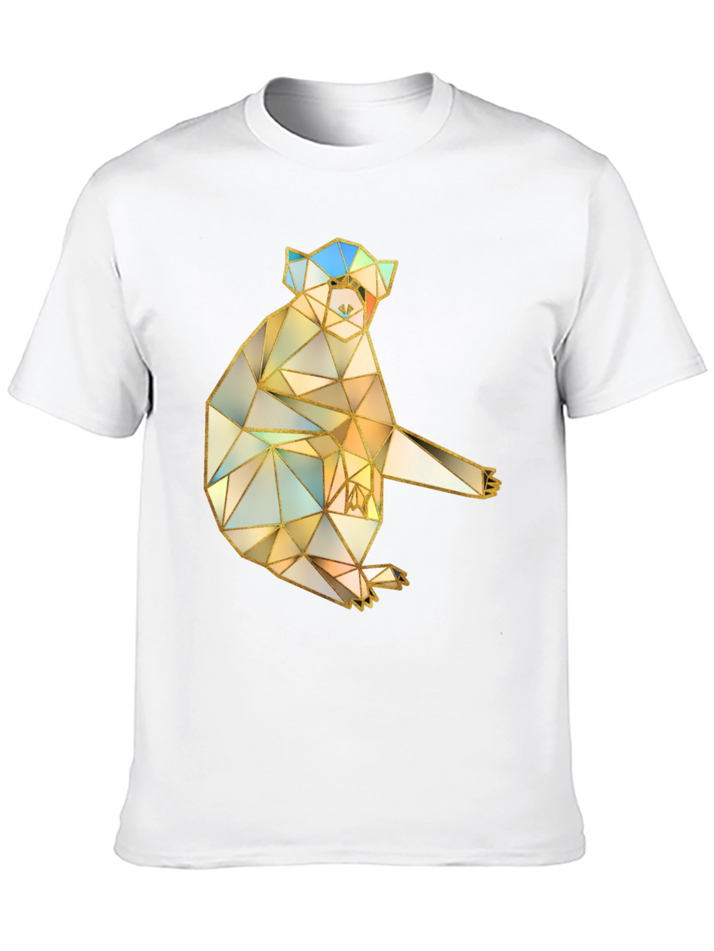 Geometric Koala Graphic Tee - Black