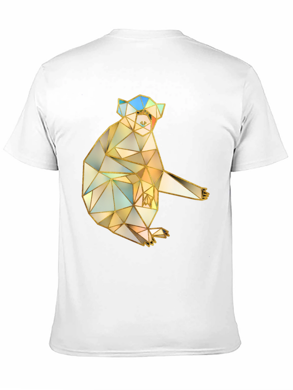 Geometric Koala Graphic Tee - Black