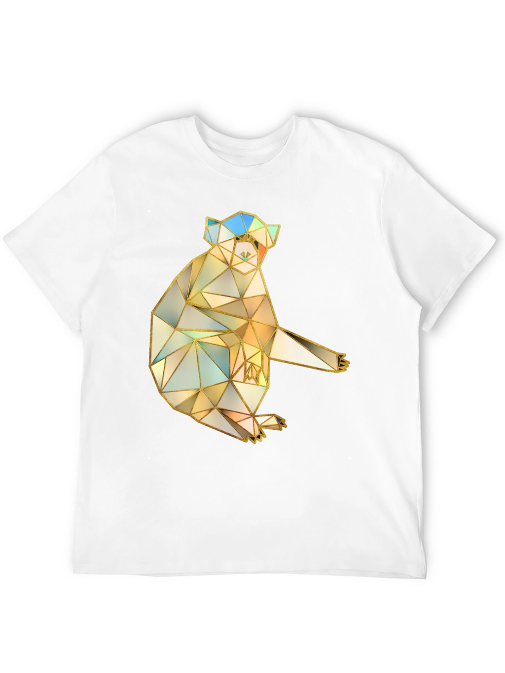 Geometric Koala Graphic Tee - Black