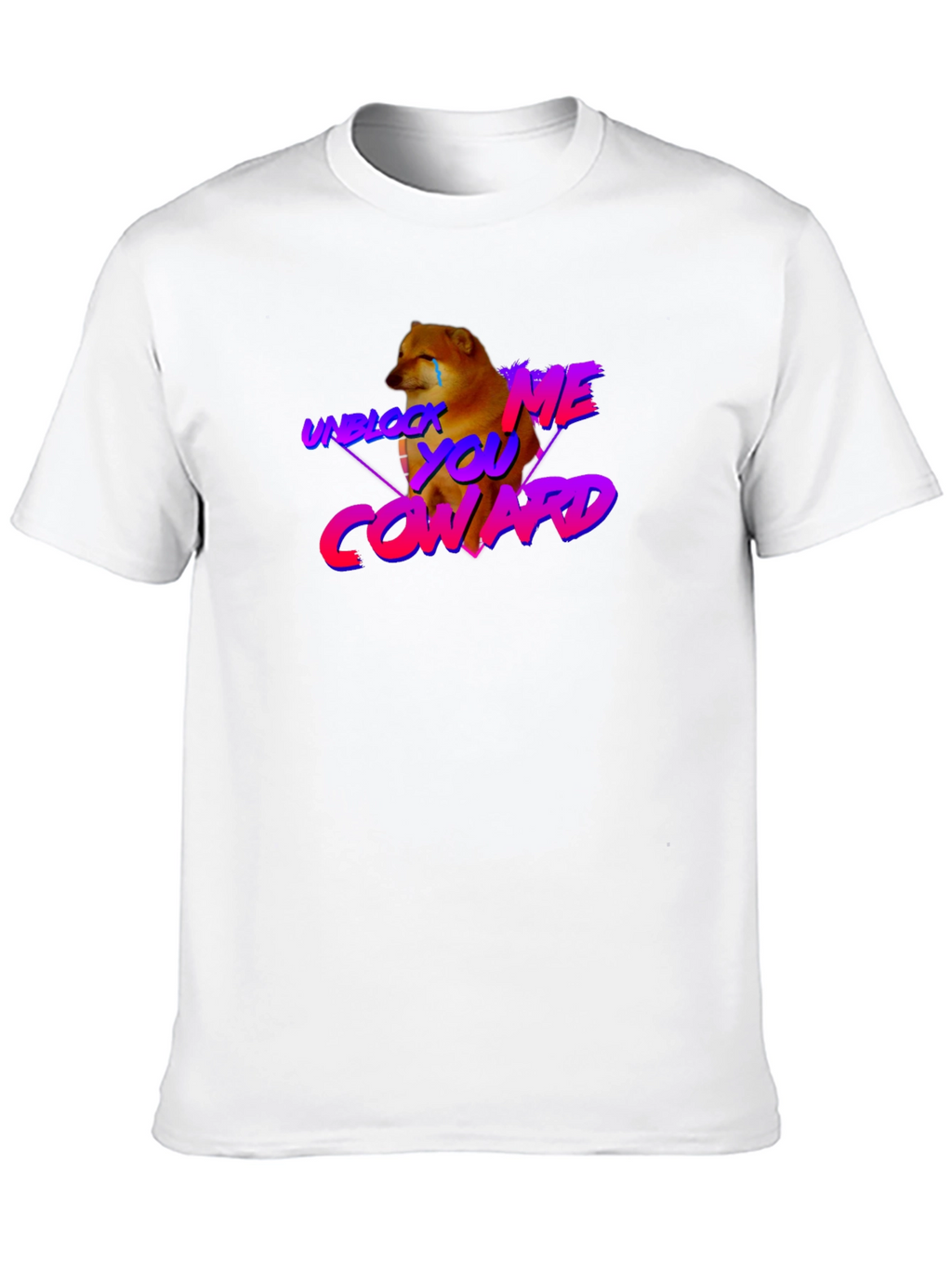Unblock Me Coward Doge Graphic Tee - Black
