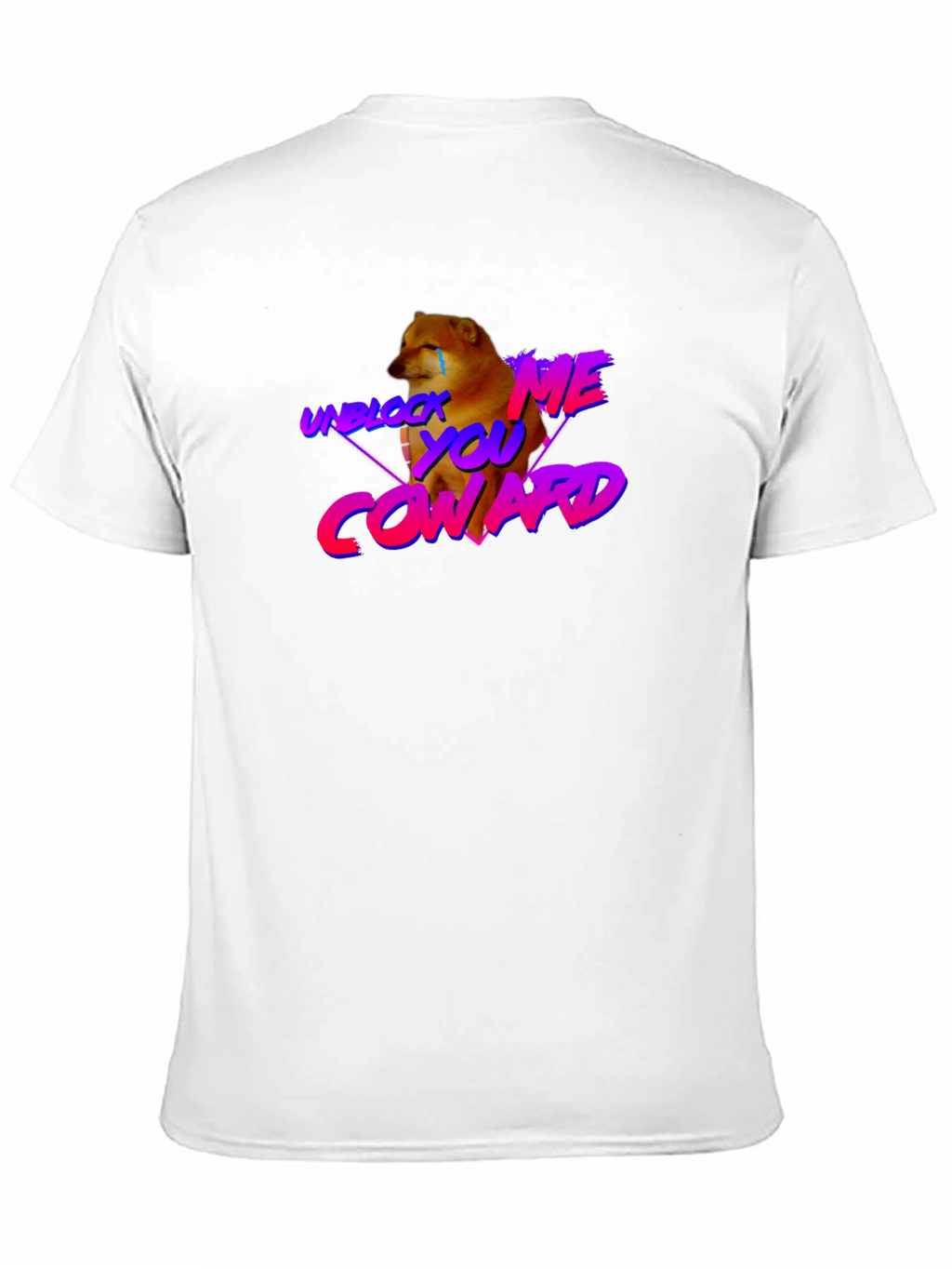 Unblock Me Coward Doge Graphic Tee - Black