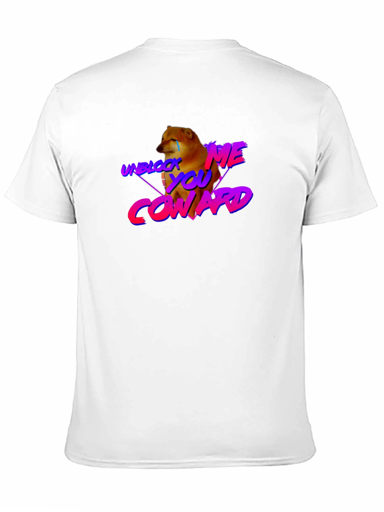 Unblock Me Coward Doge Graphic Tee - Black