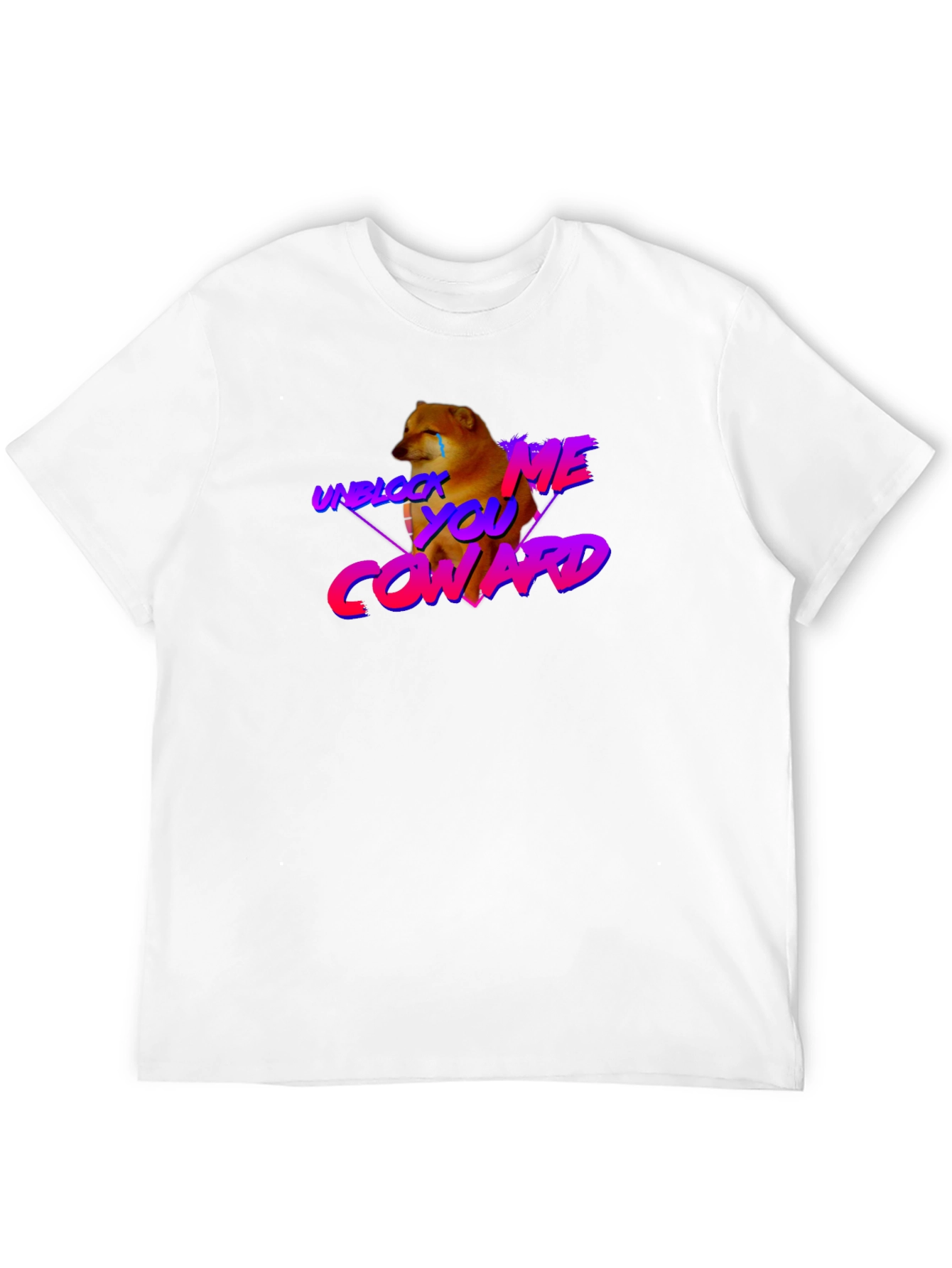 Unblock Me Coward Doge Graphic Tee - Black