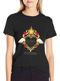 Queens are Born in October Black T-Shirt