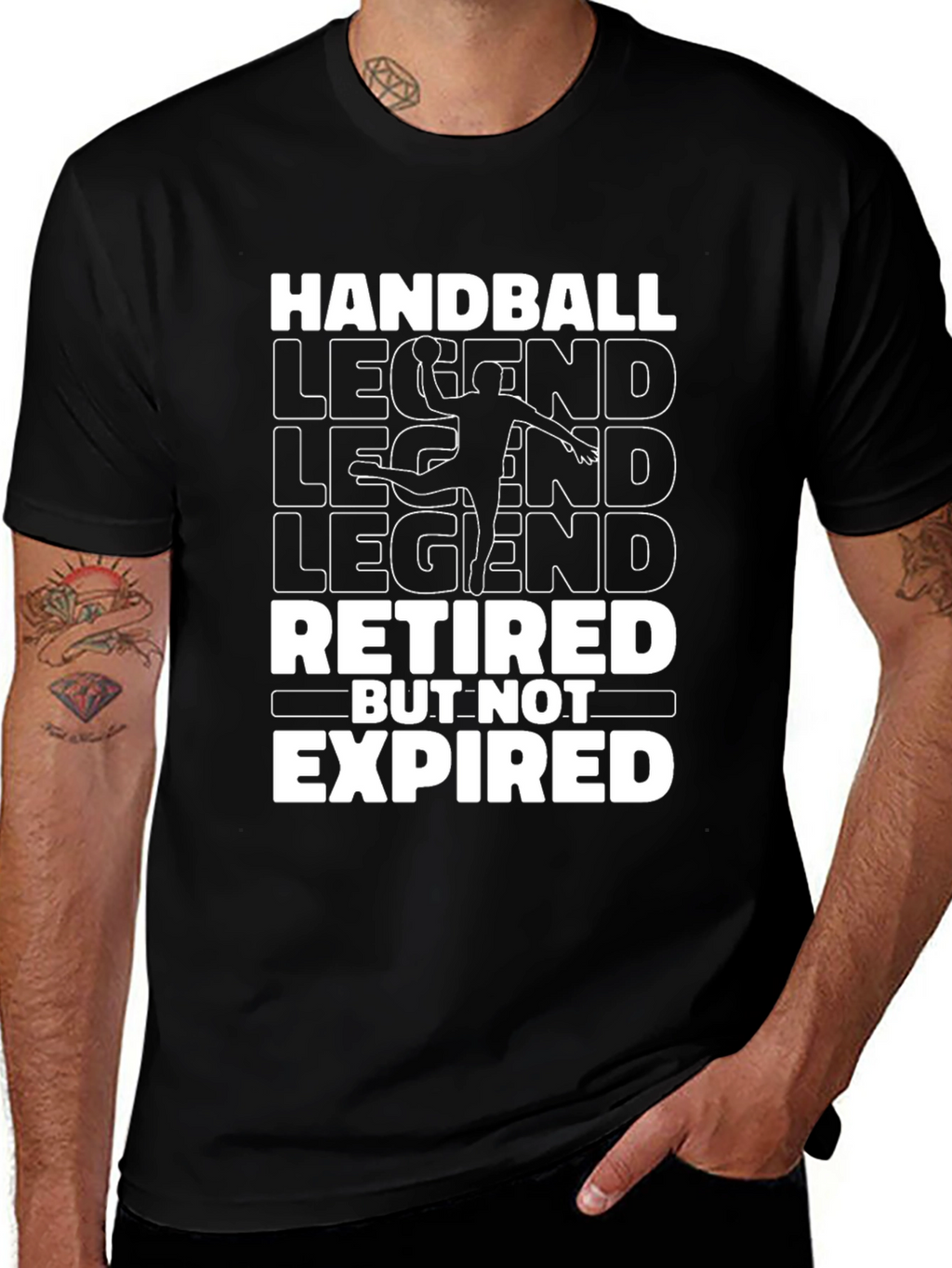 Handball Legend Retired But Not Expired Graphic T-Shirt