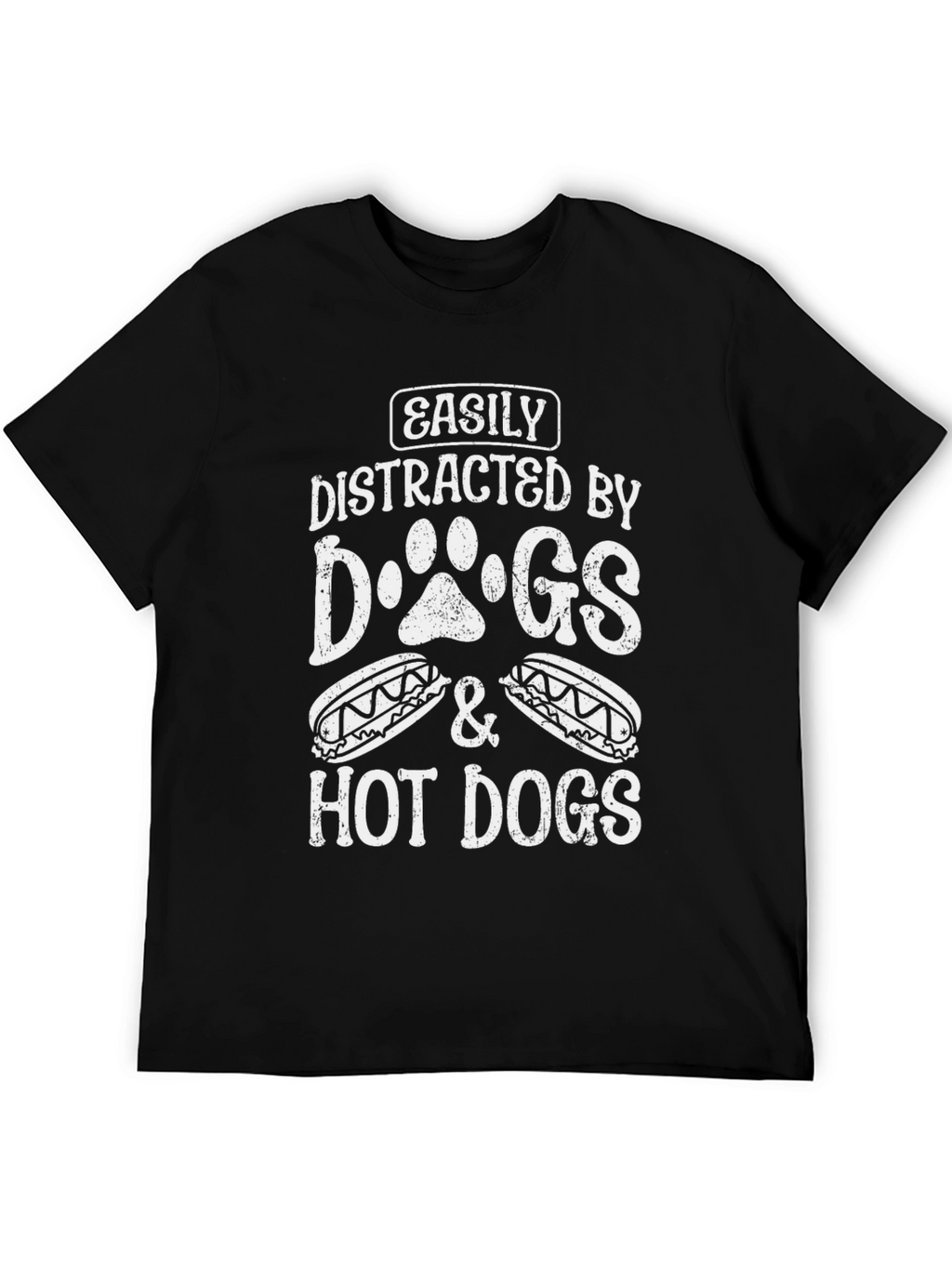 Easily Distracted by Dogs & Hot Dogs T-Shirt