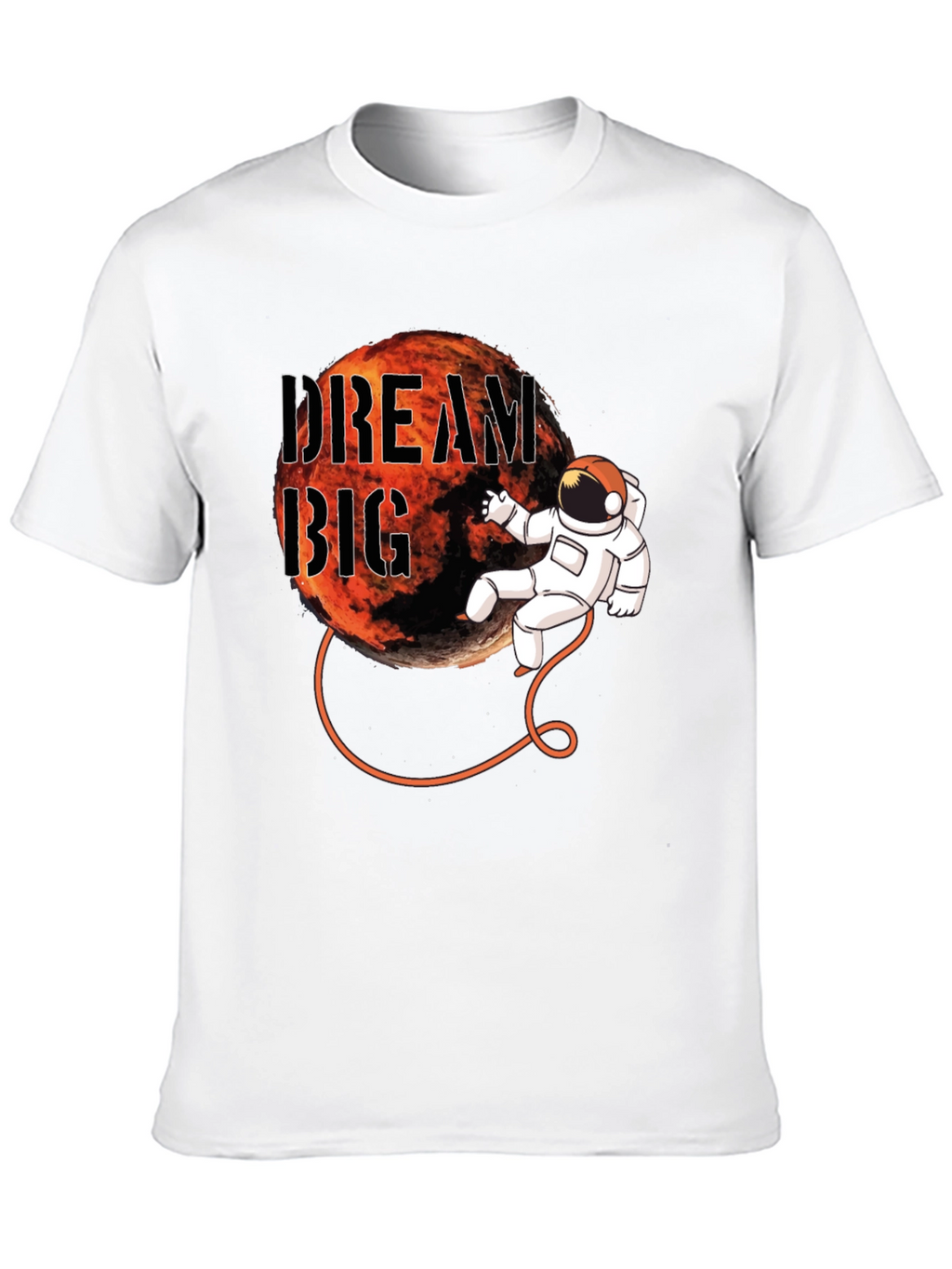 Dream Big Astronaut Graphic Black T-Shirt