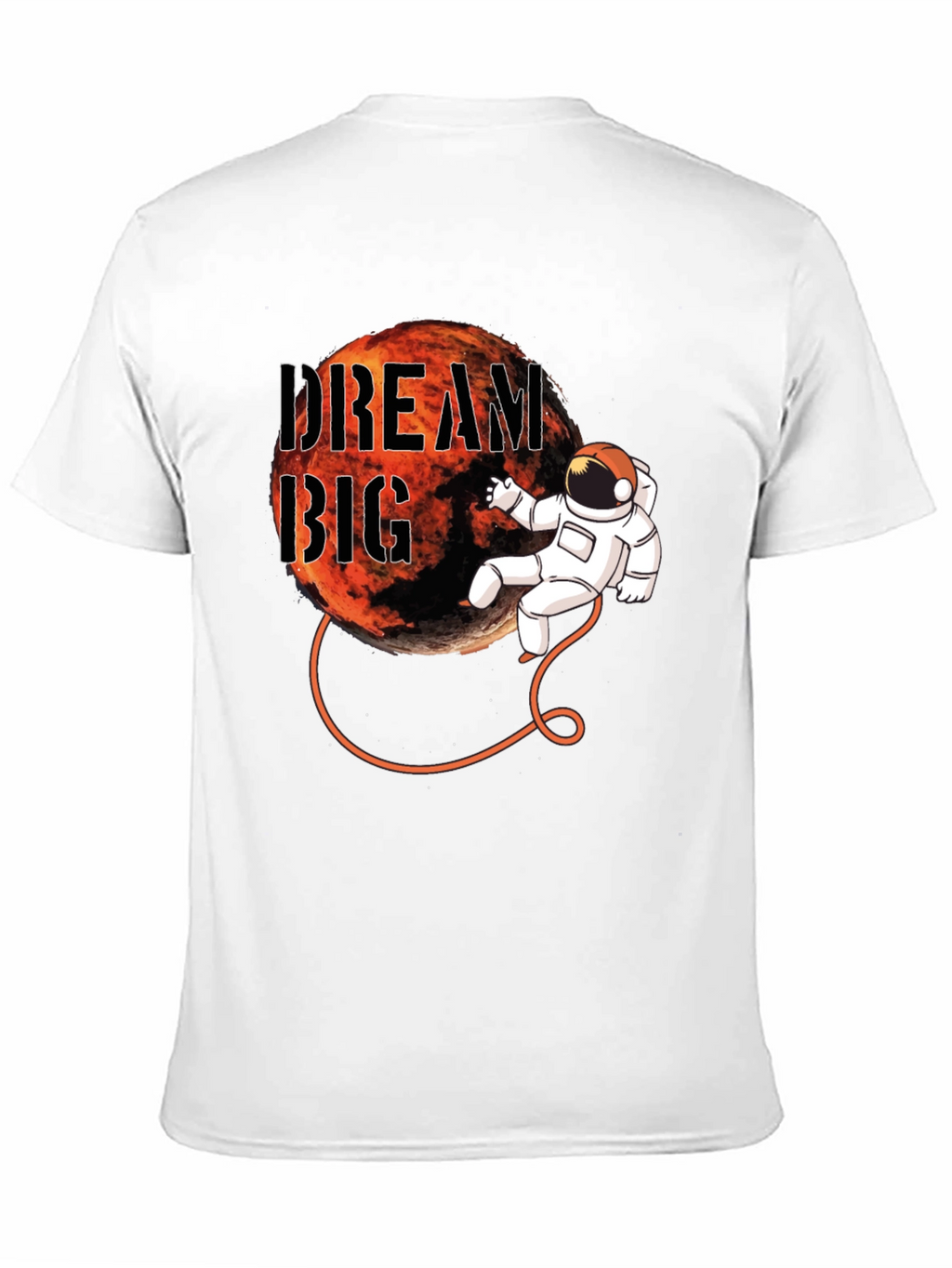 Dream Big Astronaut Graphic Black T-Shirt