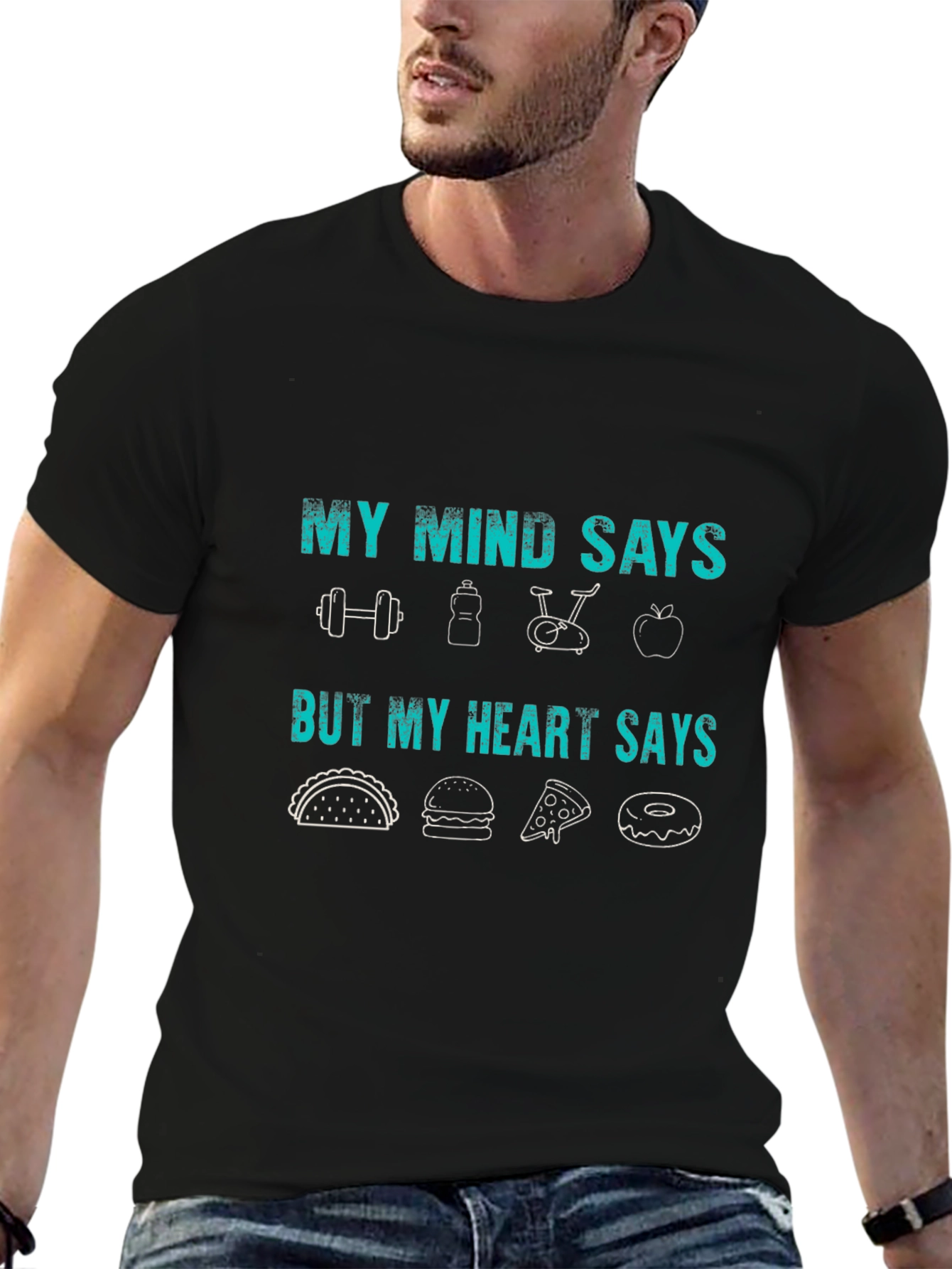My Mind Says Gym Heart Says Food T-Shirt