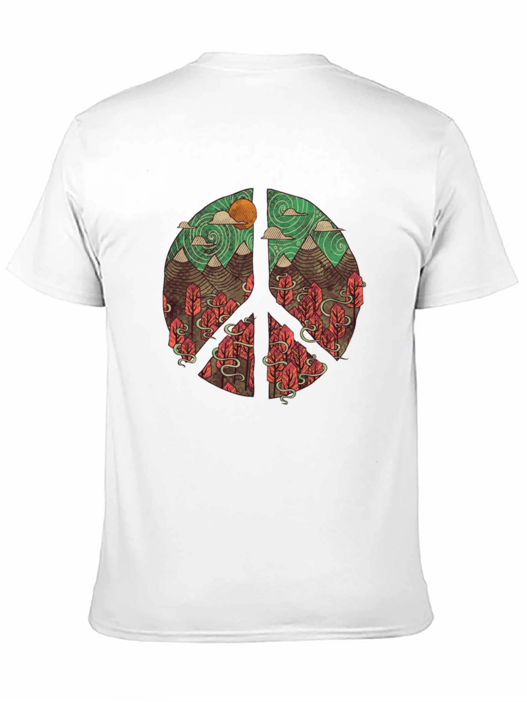 Nature Peace Sign Graphic T-Shirt