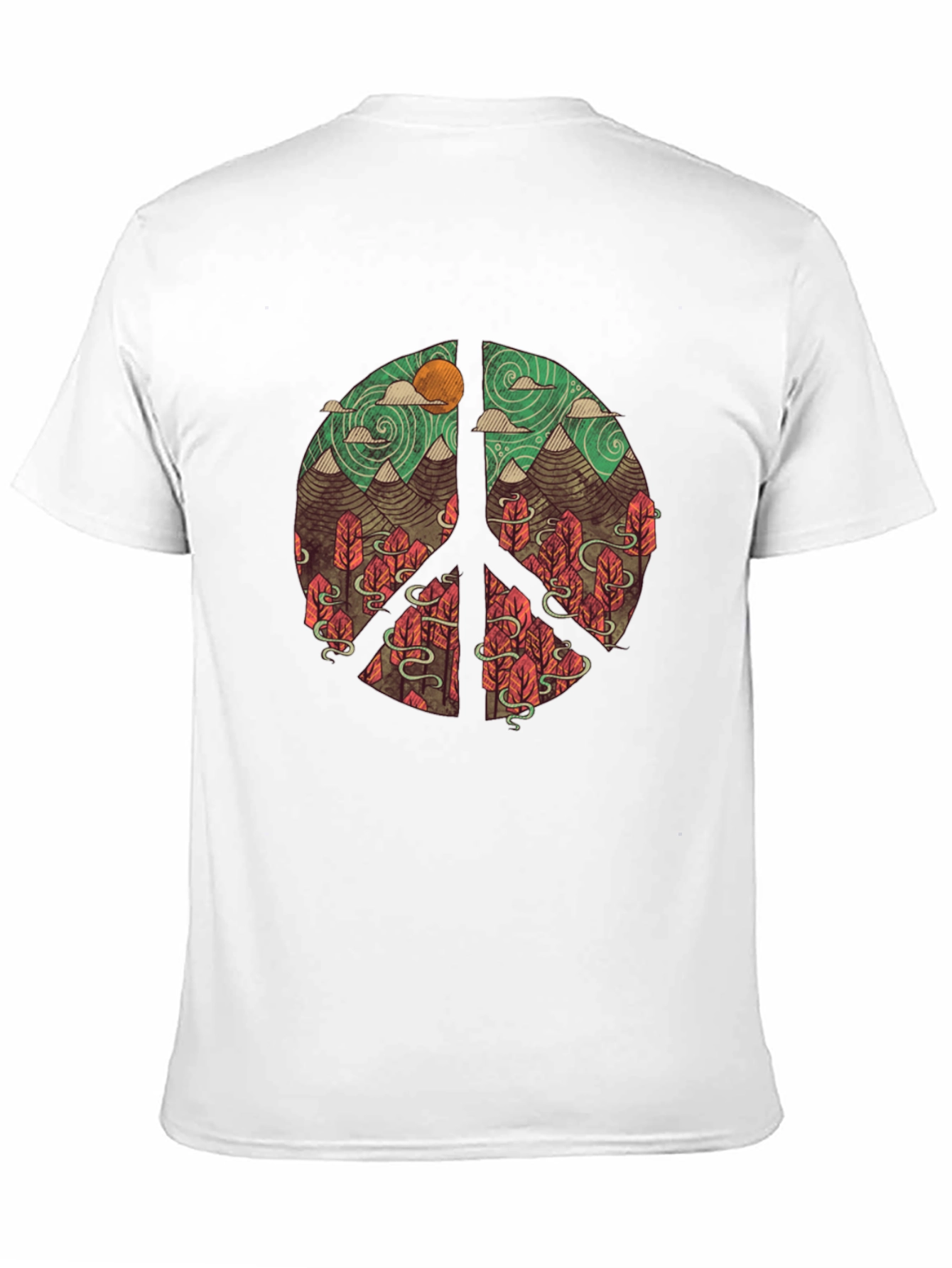 Nature Peace Sign Graphic T-Shirt