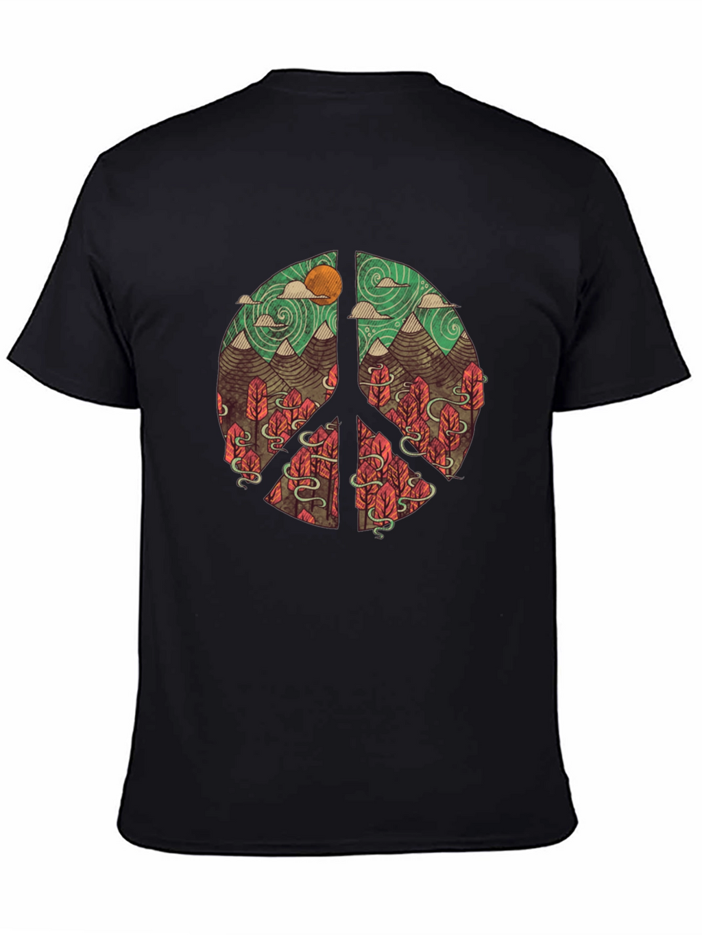 Nature Peace Sign Graphic T-Shirt