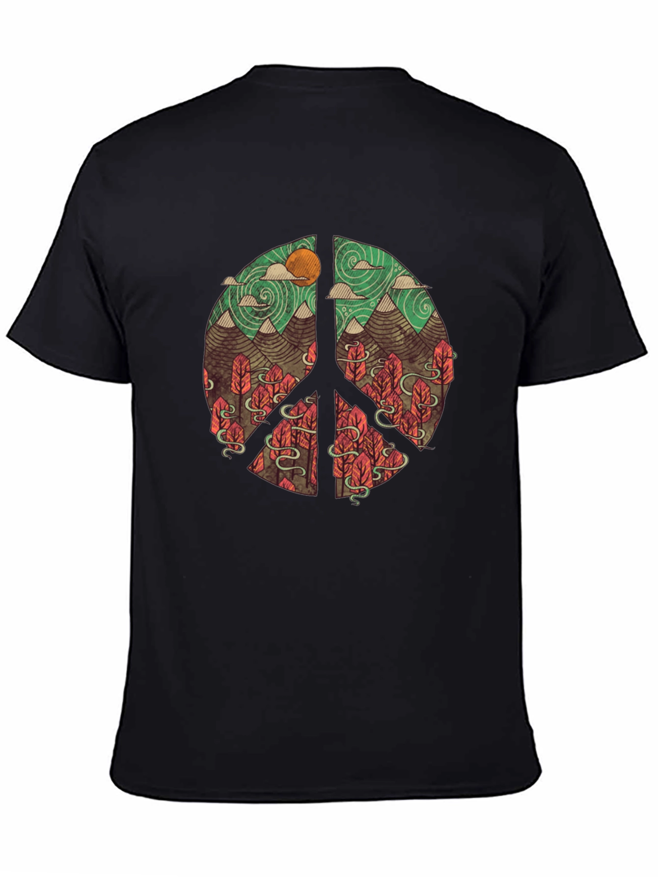 Nature Peace Sign Graphic T-Shirt
