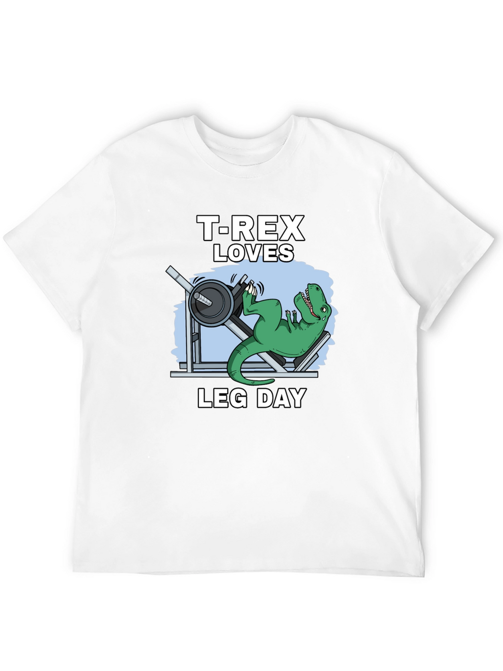 T-Rex Loves Leg Day Graphic T-Shirt