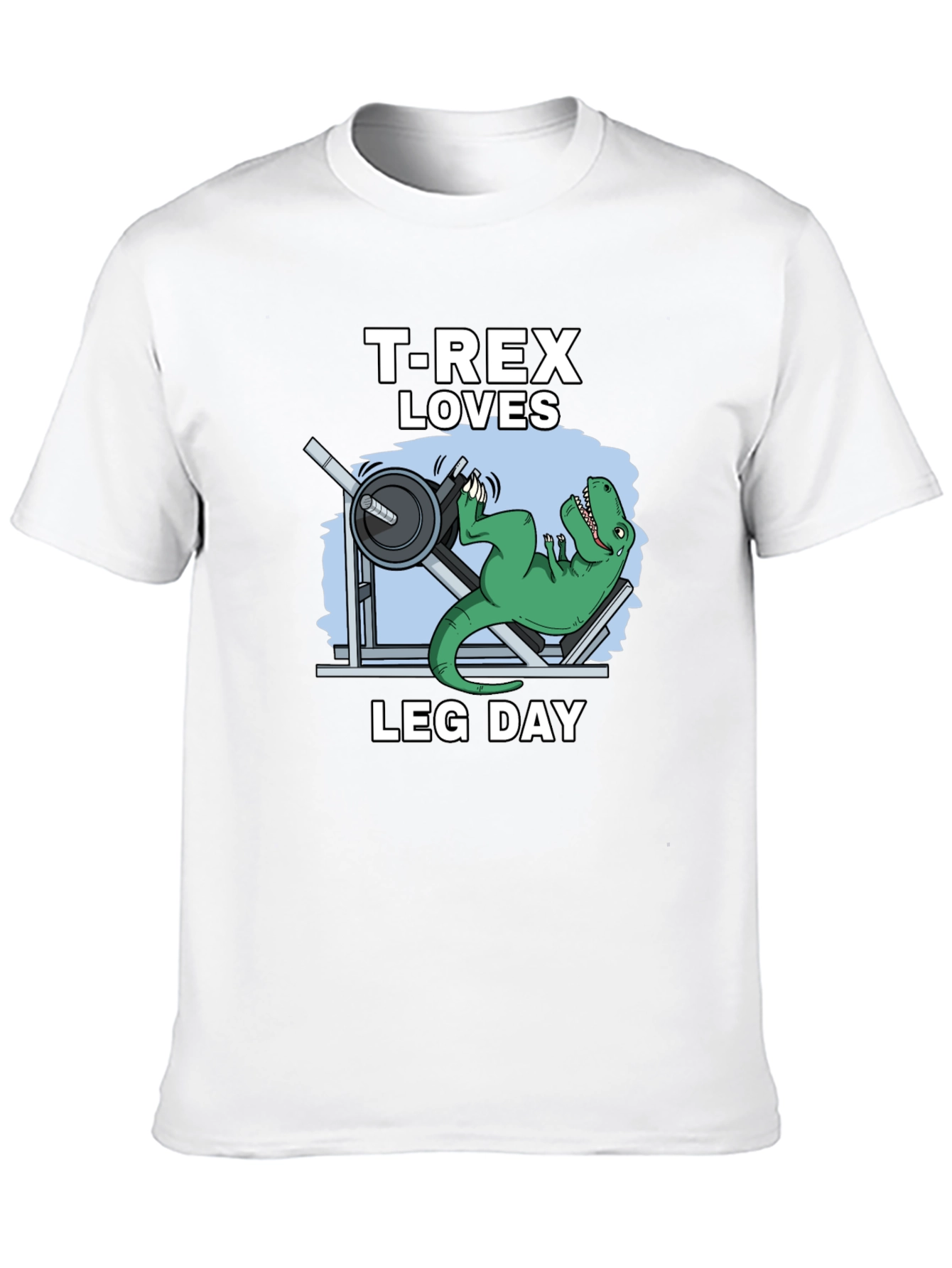 T-Rex Loves Leg Day Graphic T-Shirt